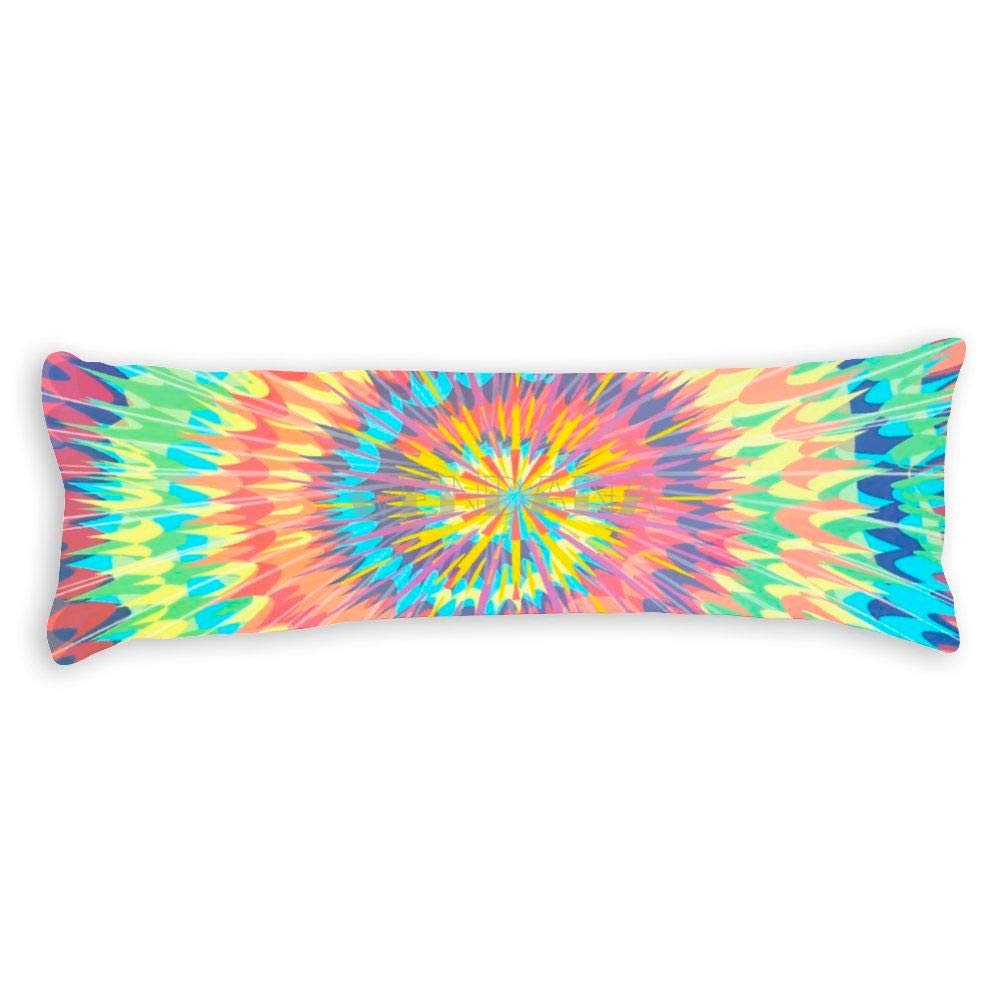 Fprqlyze Tie Dye Cotton Body Pillow Cover 20x54 Inches with Zipper - Soft Modern Pillowcase for Kids & Adults - Perfect for Bedding, Sofa Decor & Couch Lounging