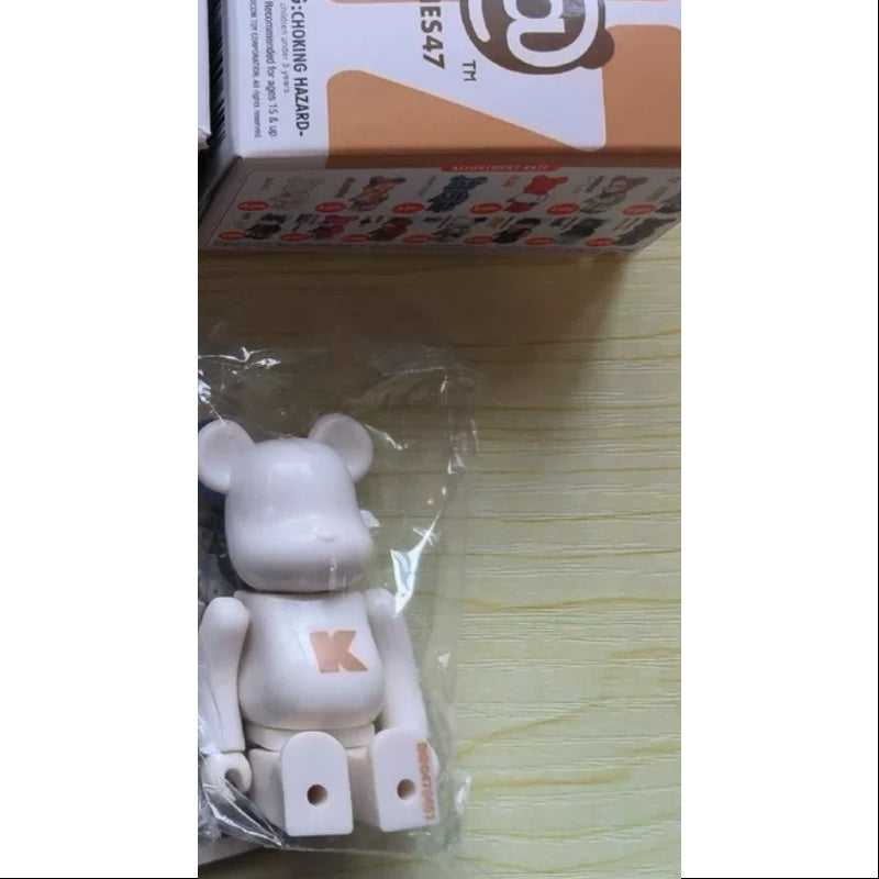 Bearbrick Series 47 BASIC Word K 100% Collectible Vinyl Art Toy - Limited Edition Japanese Designer Figure for Home Decor, Office Display & Pop Culture Enthusiasts