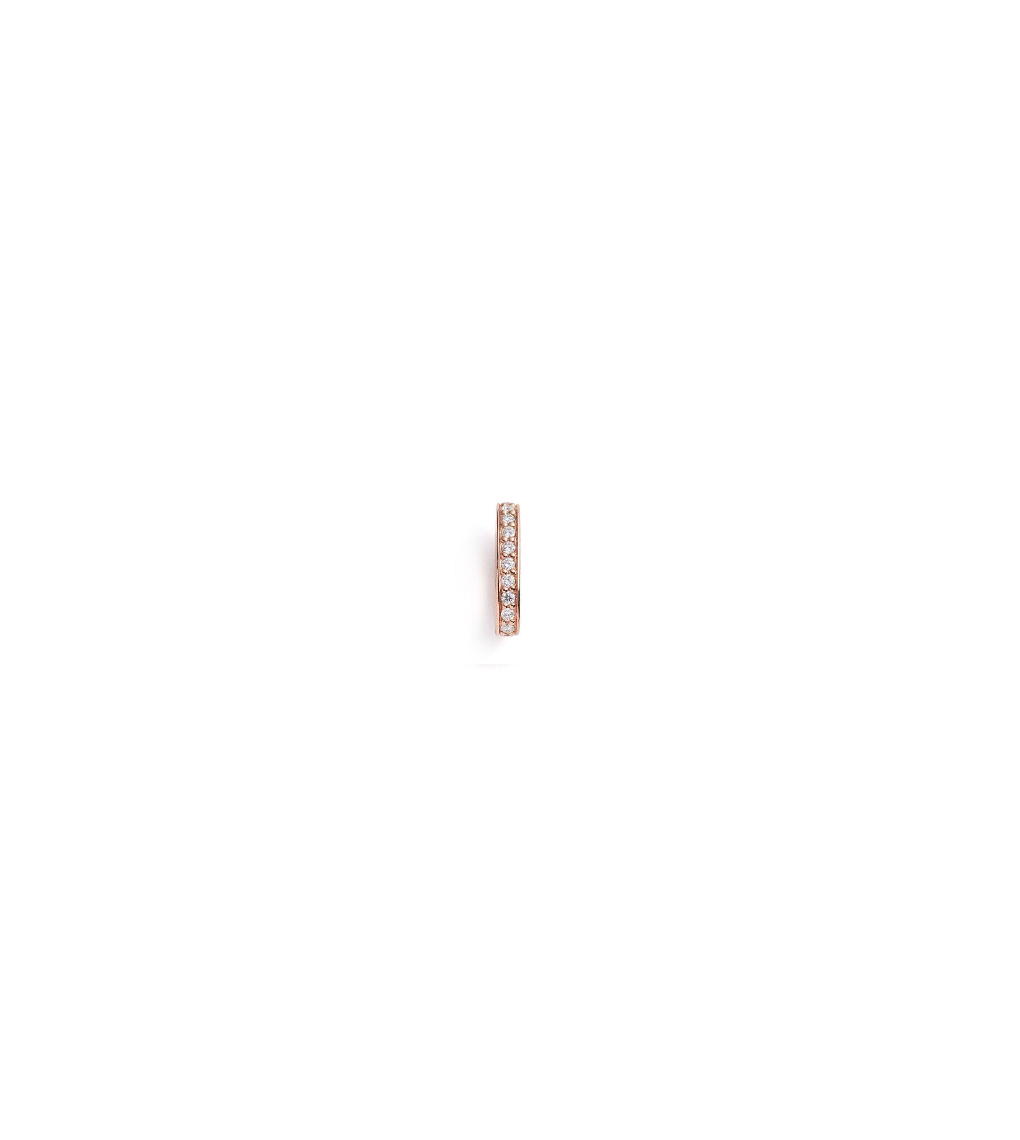 14K Rose Gold Medium Pave Oval Annex Link Bracelet - Elegant Jewelry for Women, Perfect for Weddings, Anniversaries & Special Occasions