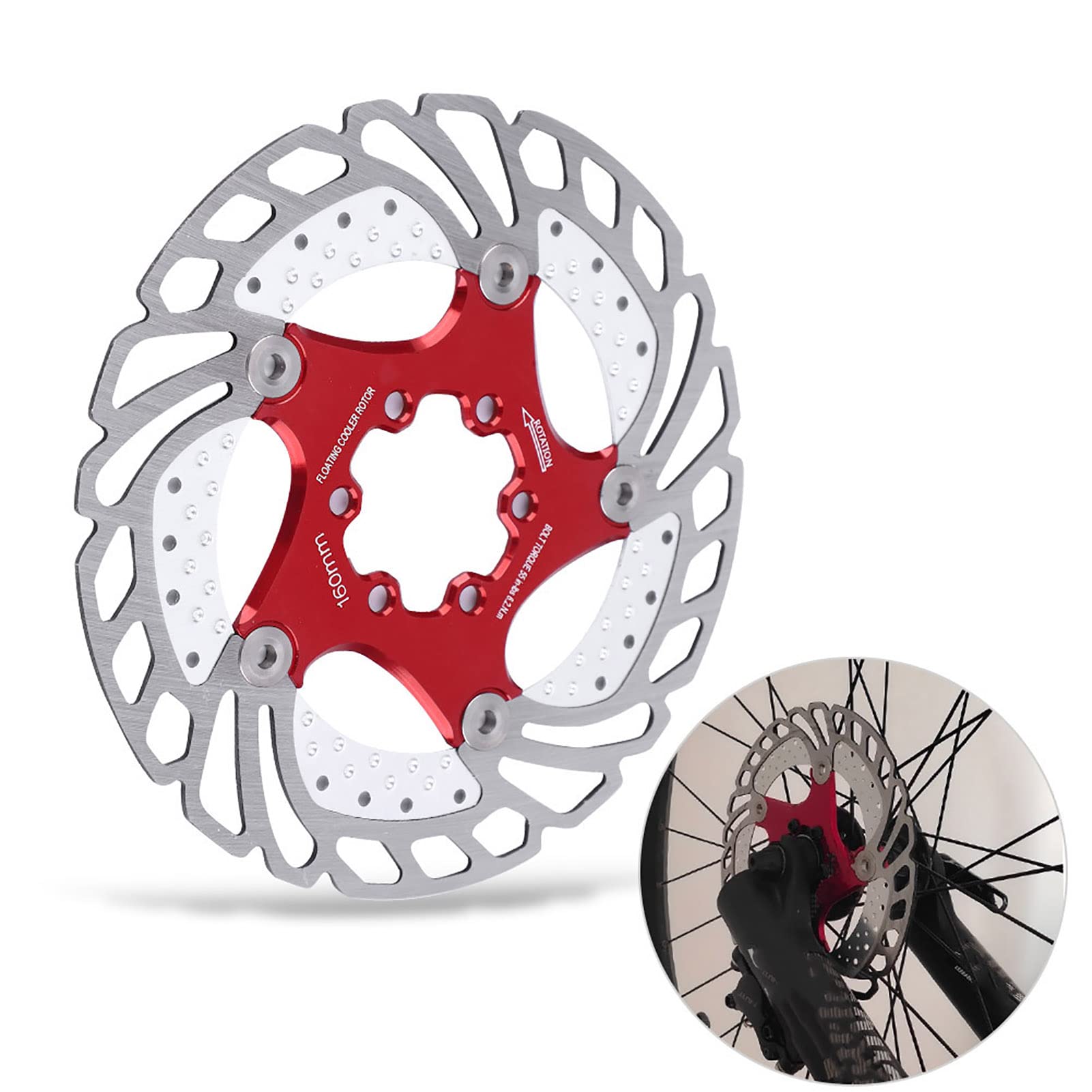 FECAMOS Bike Rotor - High Performance Durable Disc Brake Rotor for Mountain & Road Bikes | Easy Installation | Moist Resistant | Perfect for Commuting, Trail Riding & Downhill Cycling