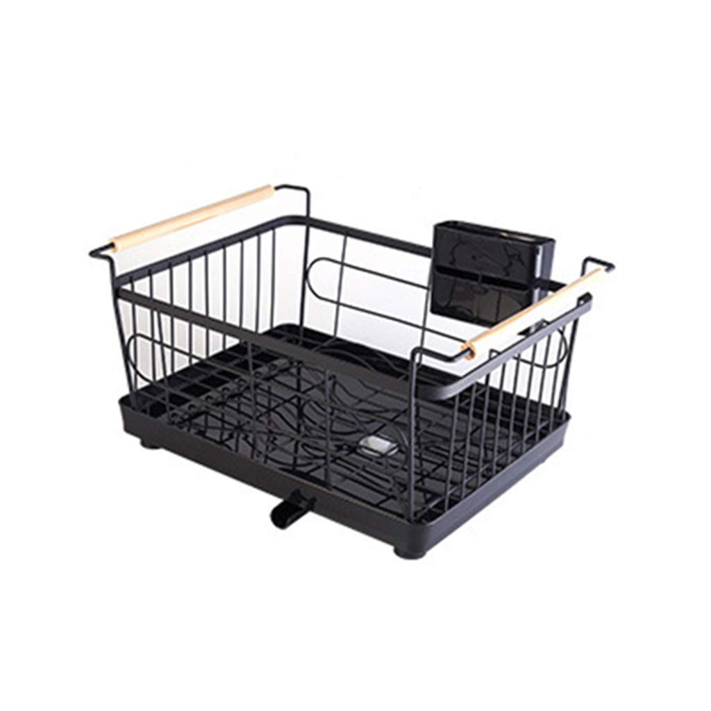 Stainless Steel Dish Drainer Rack with Removable Chopstick Holder & Rotating Drain Pipe - 2-Tier Sink Drain Basket for Kitchen Countertop - Perfect for Drying Dishes, Utensils, and Cookware After Washing