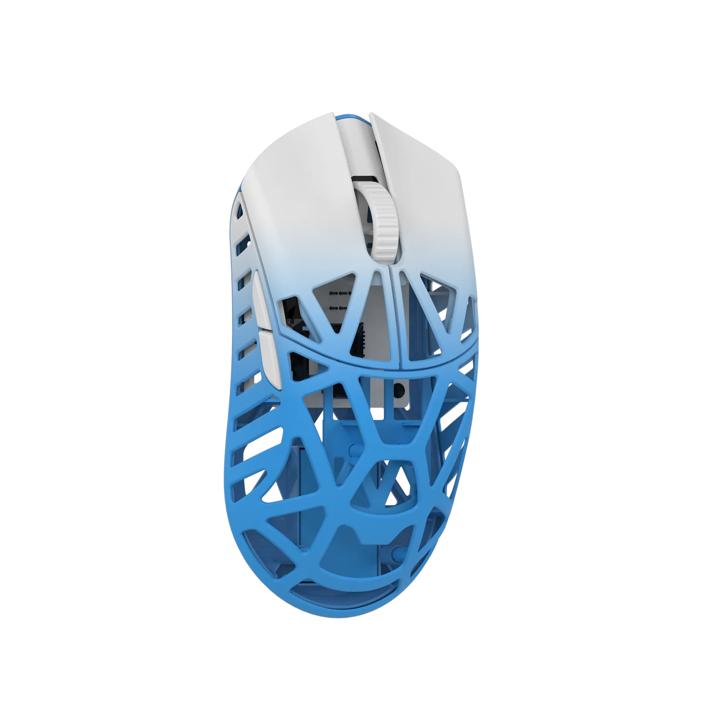 WLmouse Beast X Mini Magnesium Wireless Gaming Mouse - Lightweight 58g, 26K DPI, Ergonomic Design for FPS & MOBA Games - White/Blue - Perfect for Esports, Competitive Gaming & Office Use