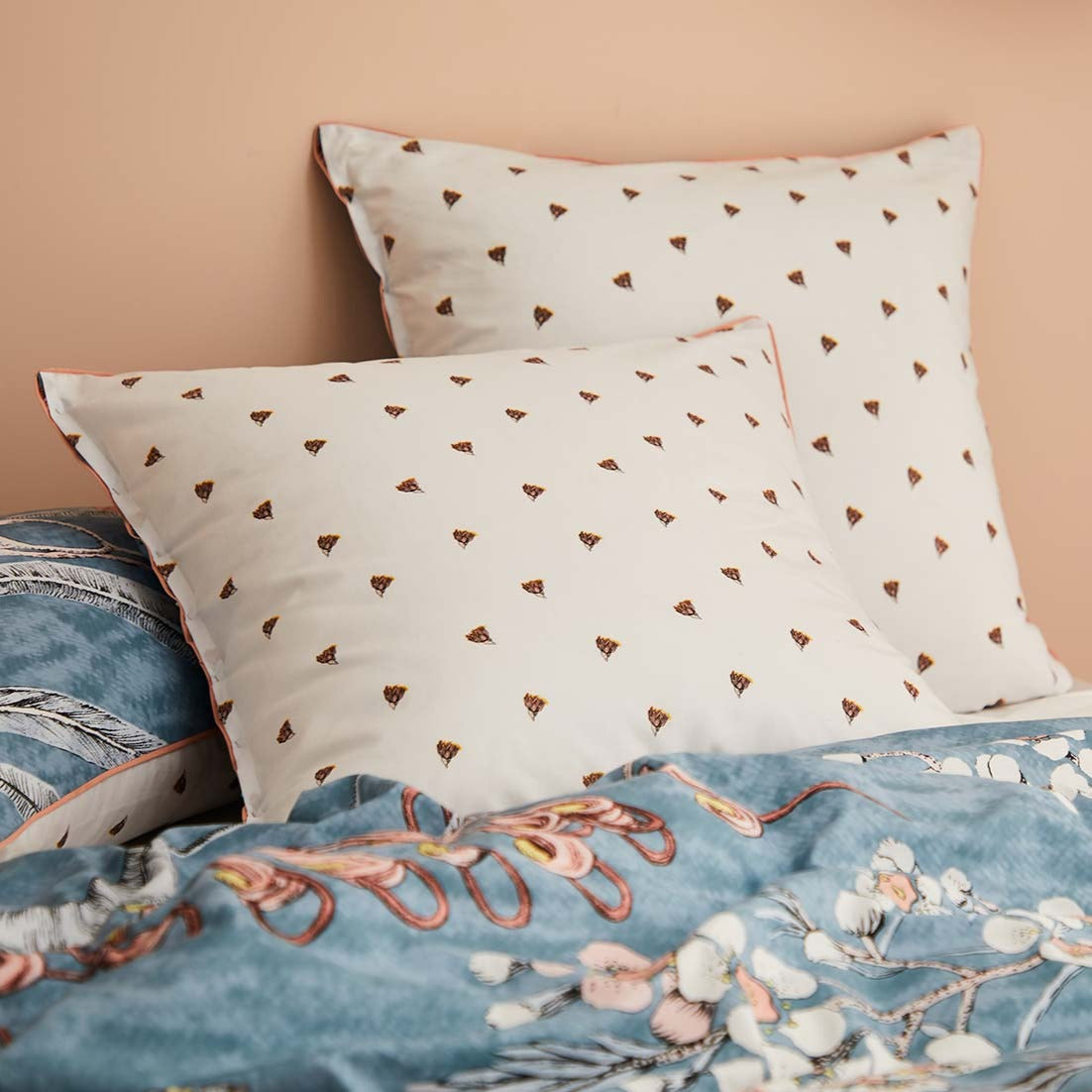 Premium Coonawarra Green European Pillowcase Set - 100% Organic Cotton Luxury Bedding by Logan & Mason for Home Decor & Hotel Use