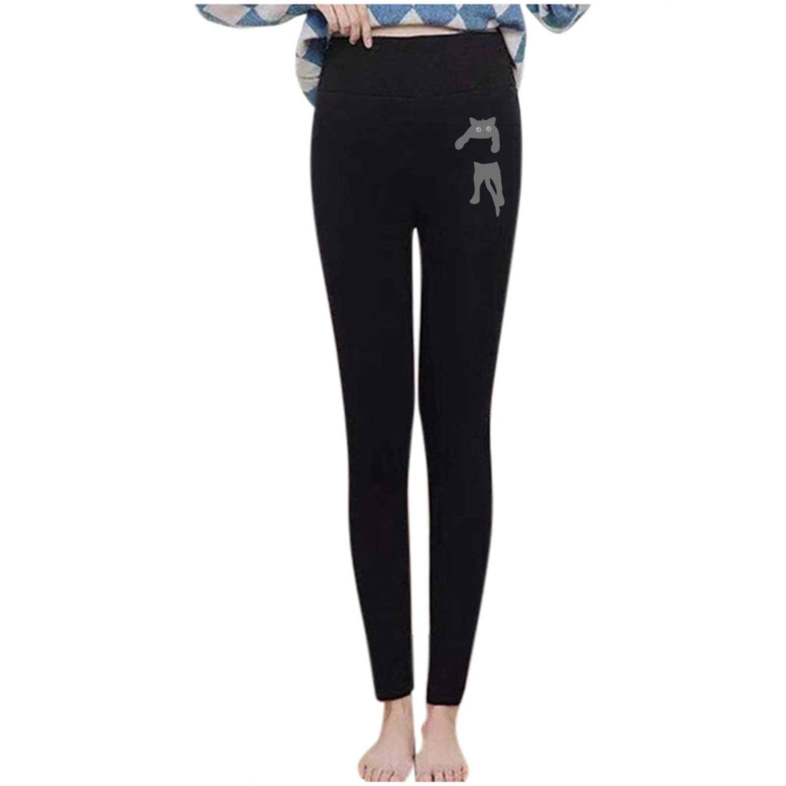 Women's Fleece-Lined Thermal Leggings - High Waist Yoga Pants for Winter Workouts & Outdoor Activities