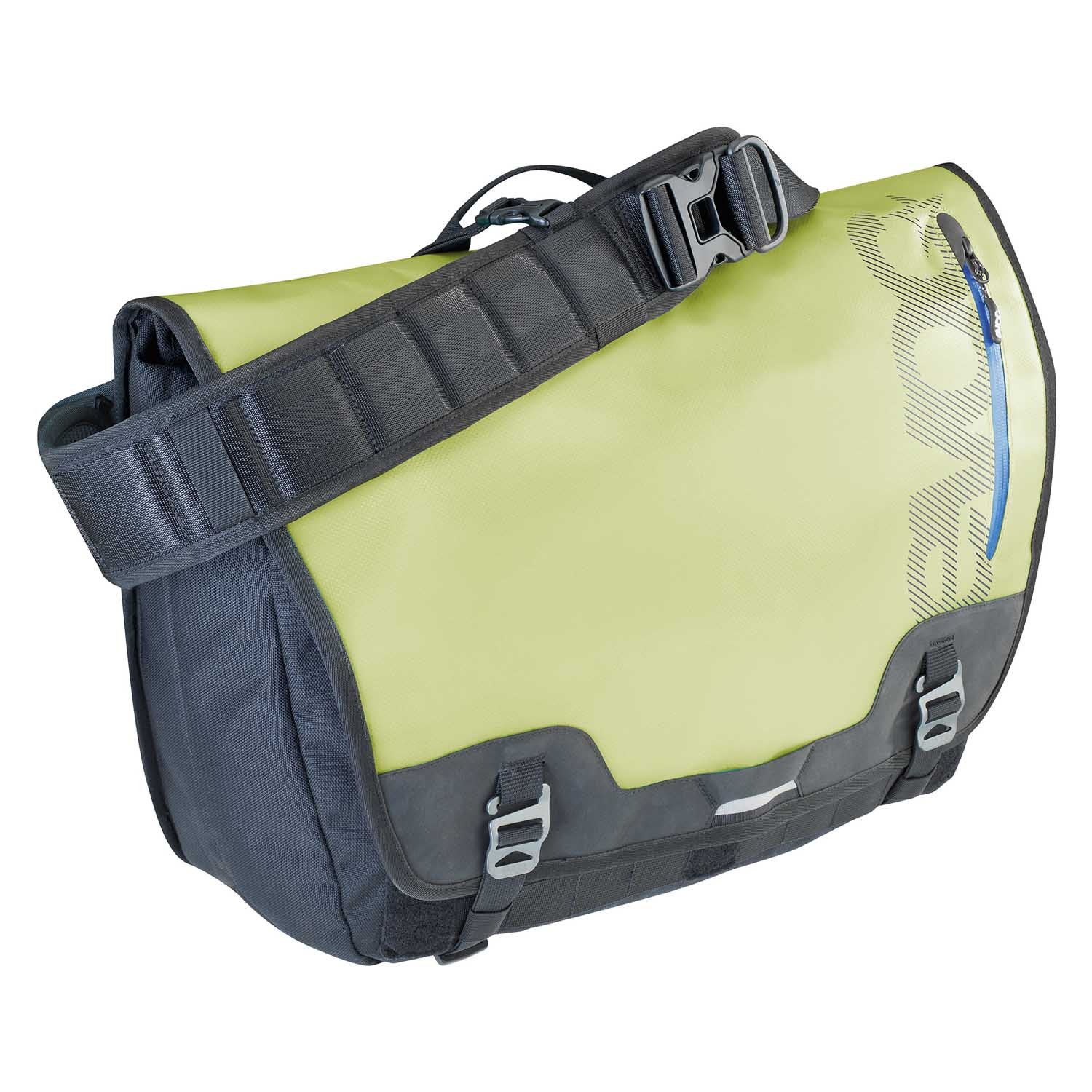 EVOC COURIER BAG 25L - 25 Liter Waterproof Shoulder Messenger Bag for Men & Women - Lime Green - Perfect for Bike Commuting, Travel & Work