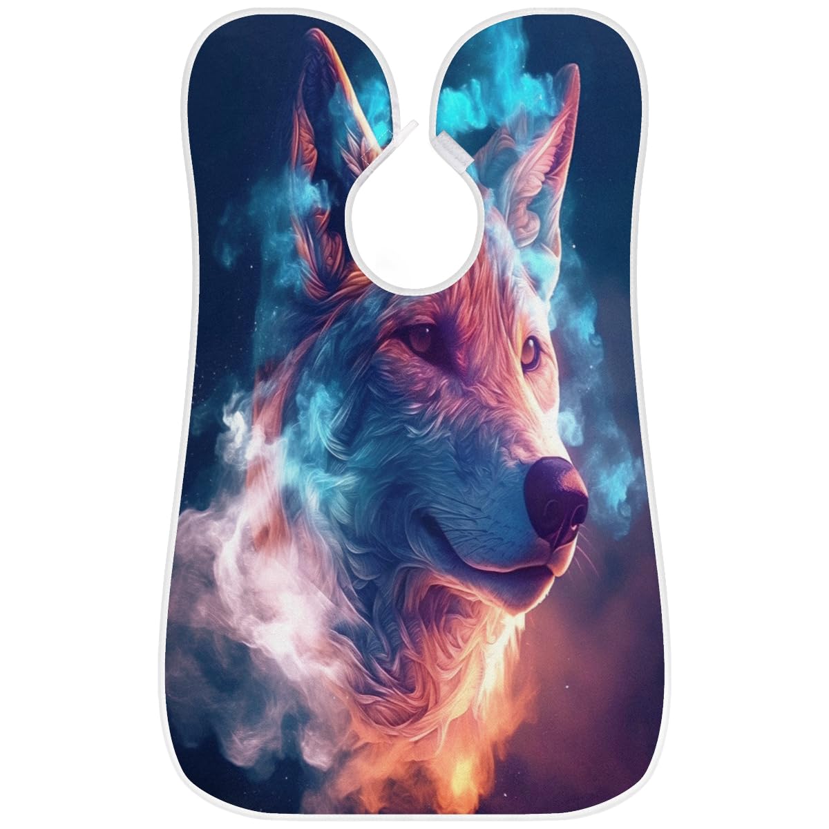 Wolf Animal Print Beard Shaving Bib for Men - Waterproof Barber Apron for Hair Dye & Makeup - Sink Hair Catcher for Beard Trimming & Lineup - Perfect Gift for Barbers & Stylists (Great for Home Grooming & Salon Use)