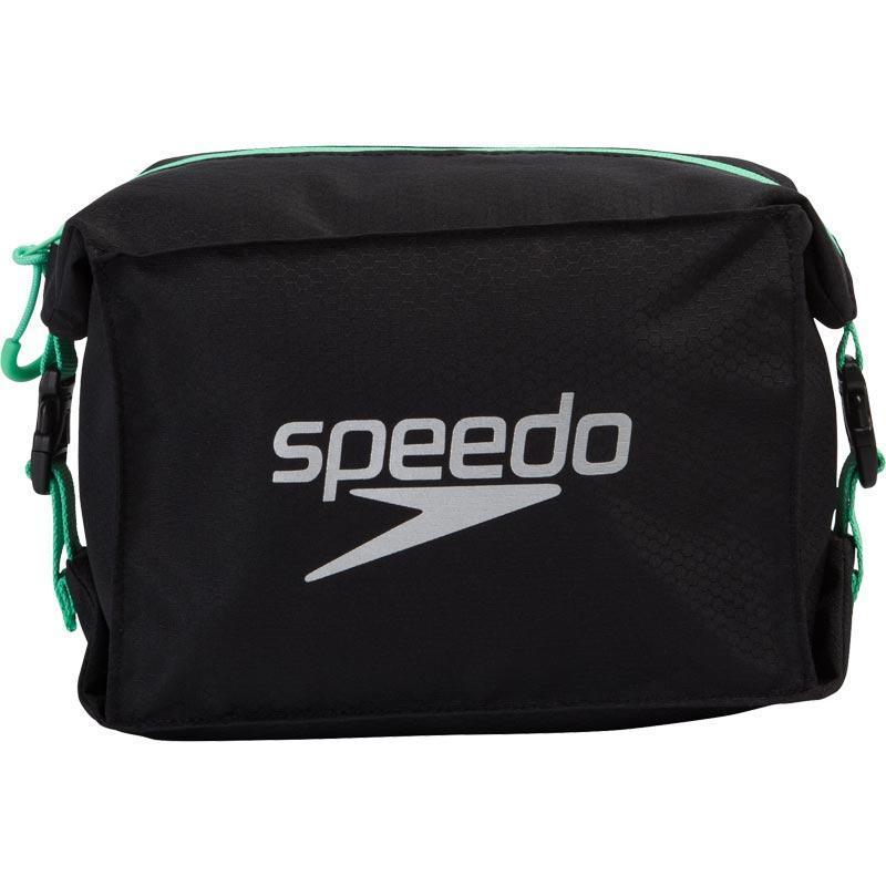 Speedo Waterproof Pool Side Bag for Swimming Gear - Black/Green - Perfect for Beach, Gym & Travel Accessories