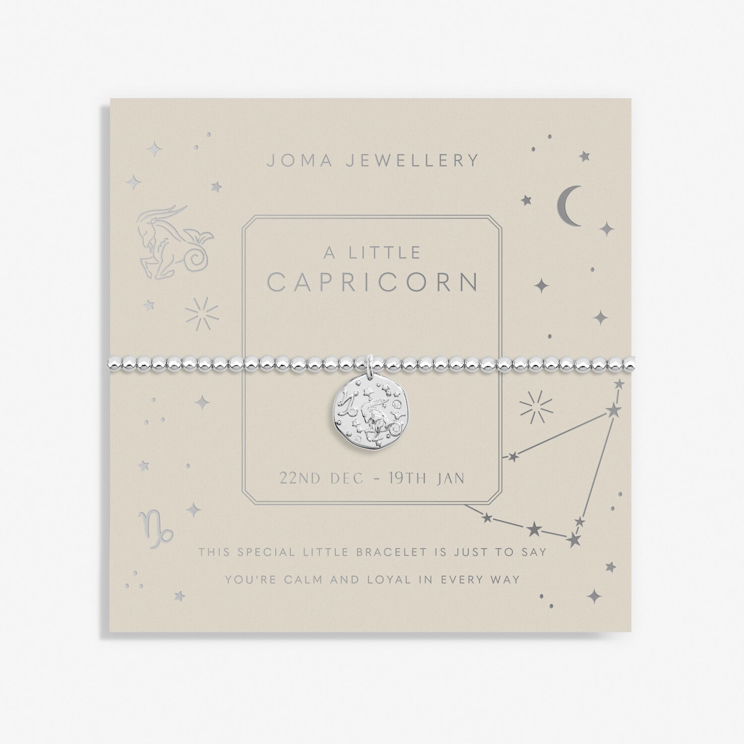 Joma Jewellery Capricorn Zodiac Sign Bracelet - Perfect for Birthdays, Gifts & Astrology Lovers