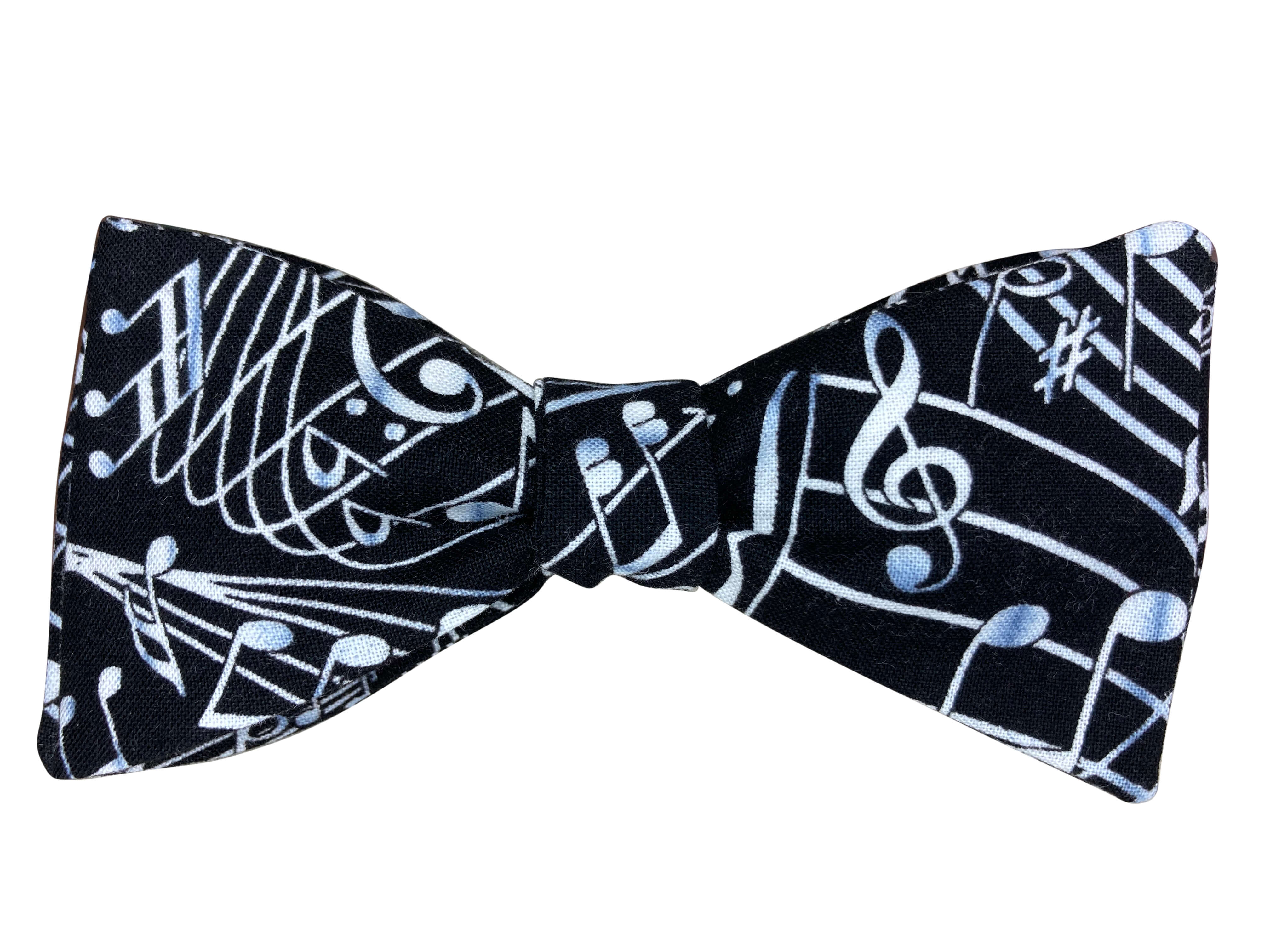 Stylish Black Music Note Bow Tie for Men - Perfect for Weddings, Parties & Formal Events