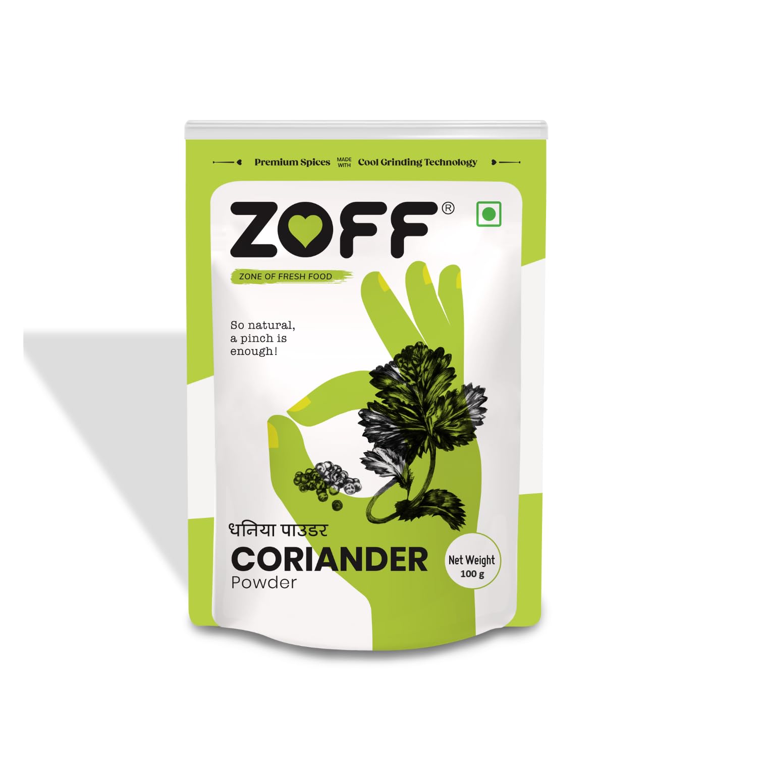 Premium Organic Coriander Powder (Dhania) - 100g | All-Natural, Rich in Nutrients & Antioxidants | Perfect for Curries, Soups, Sauces & Marinades | Ideal for Indian, Mexican & Mediterranean Cooking | Gluten-Free & Vegan-Friendly