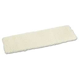 Premium Lambswool Mop Head Refill Pad - 18-Inch White Boardwalk BWK4518 (Pack of 2) for Hardwood Floors & Tile Cleaning - Ideal for Homes, Offices & Commercial Use