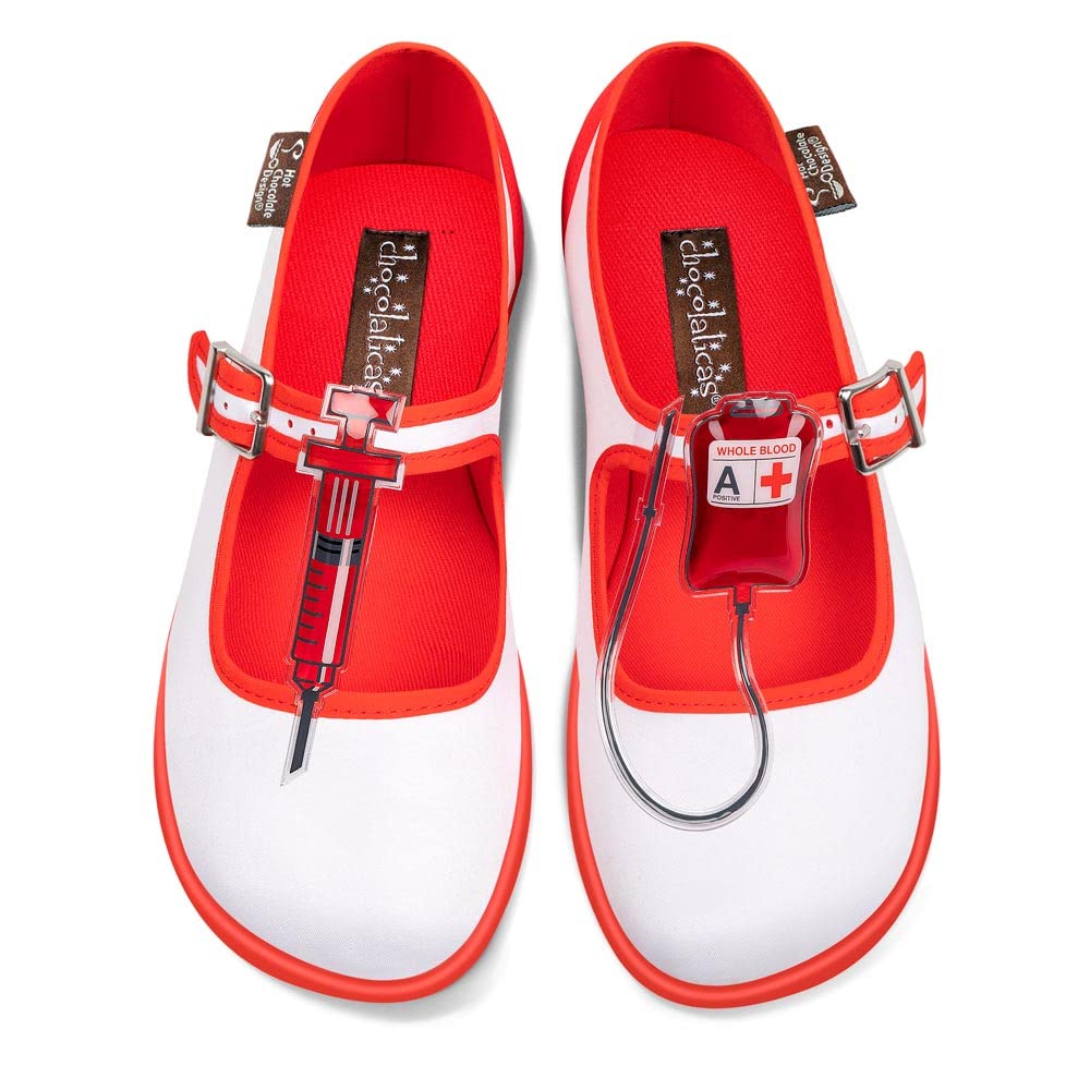 Funky Canvas Women's Mary Jane Flat Shoes - Hot Chocolate Design Chocolaticas - Perfect for Casual Wear, Office & Date Nights