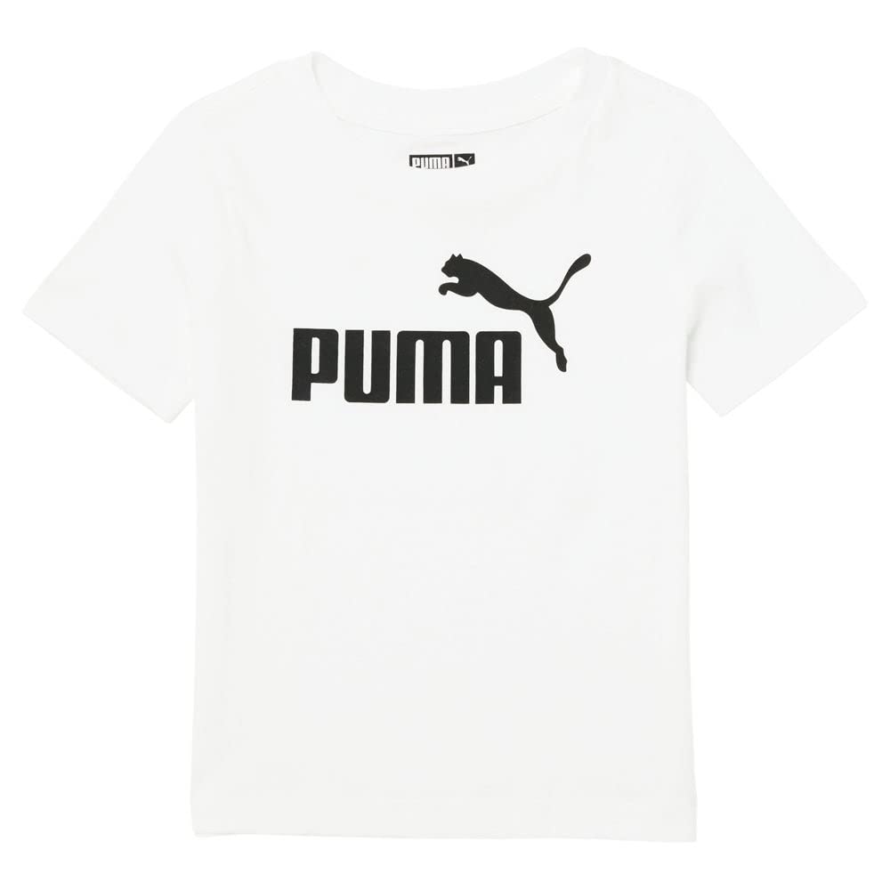 PUMA Toddler Boys Graphic T-Shirt - Soft Cotton Short Sleeve Crew Neck Tee for Kids | Comfortable Casual Wear for Playdates, Daycare & Everyday Outfits (White)
