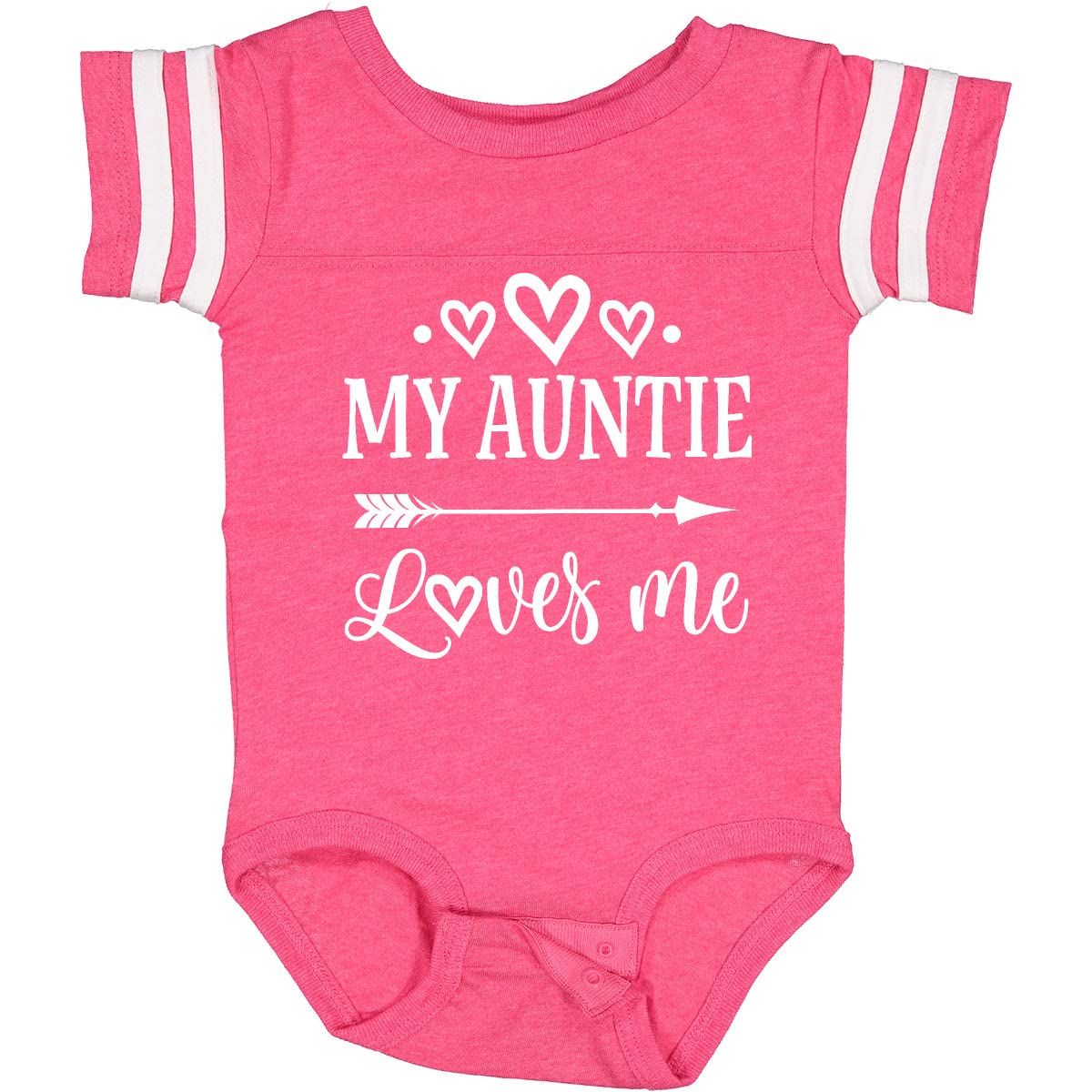 Inktastic Auntie Loves Me Baby Bodysuit - Cute Infant Onesie for Newborns & Toddlers - Perfect for Family Photos, Baby Showers & Everyday Wear
