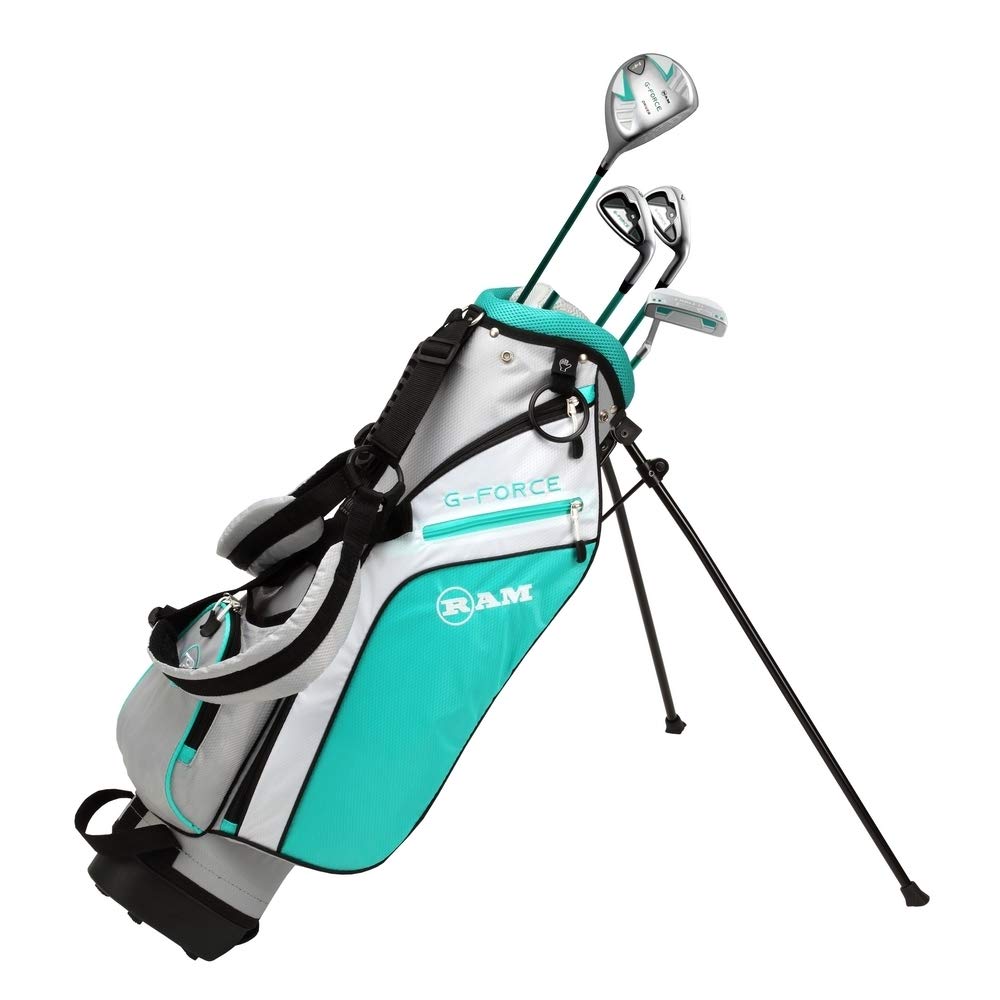 Ram Golf Junior G-Force Girls Right Hand Golf Clubs Set with Bag - Perfect for Young Beginners on the Course