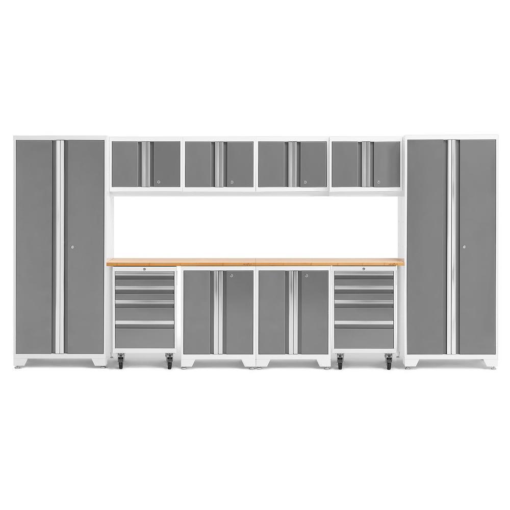 NEWAGE Bold Series 12-Piece Garage Storage Cabinet Set with Tool, Base & Wall Cabinets + 2 Lockers - Heavy-Duty Metal Garage Organization for Workshop, Garage, and Home Storage