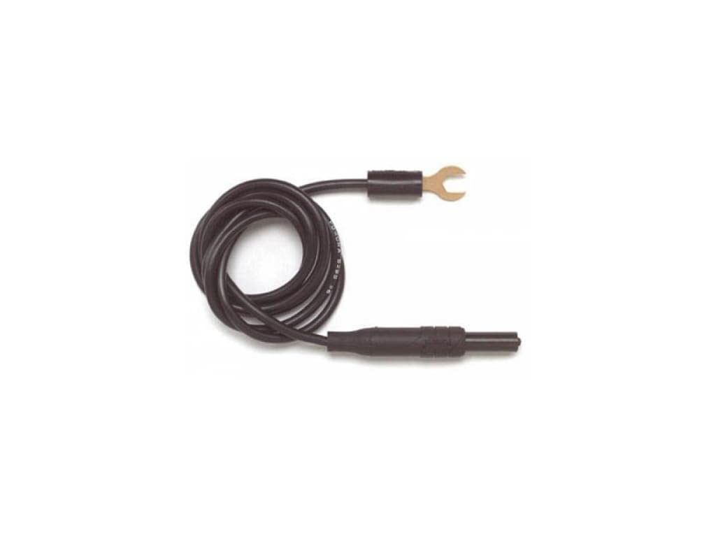 Pomona 5295-36-0 Low Thermal EMF Spade Lug to Retractable Banana Plug Test Lead Cable - 36 Inch Black - Perfect for Electronics Testing, Lab Equipment & Electrical Measurements
