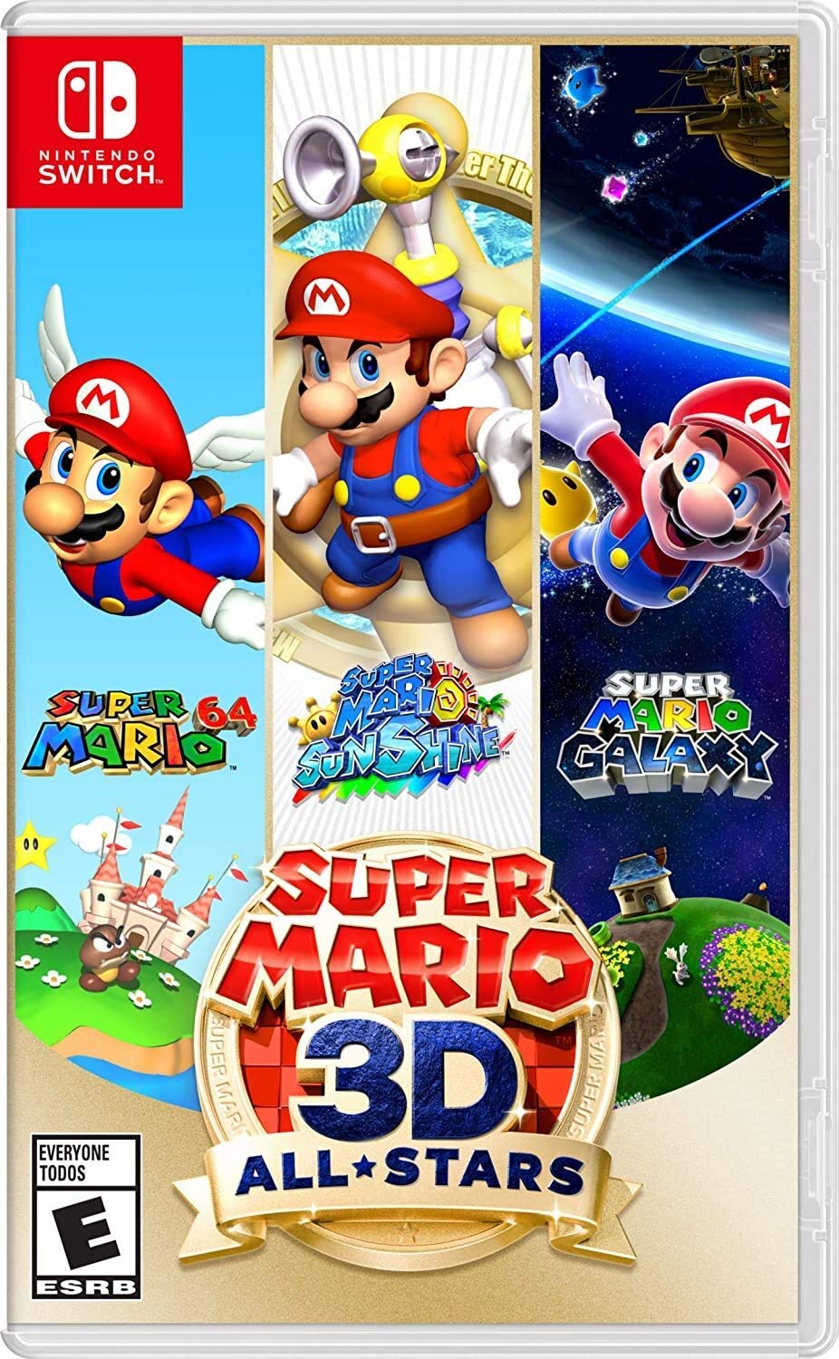 Super Mario 3D All-Stars - Nintendo Switch Game | Collectible 3D Mario Adventure Bundle (Includes Super Mario 64, Sunshine & Galaxy) - Perfect for Family Game Nights & Mario Fans