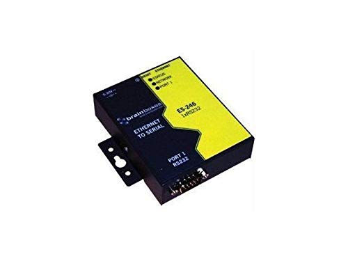 Brainboxes ES-246 1-Port RS232 Ethernet to Serial Adapter | High-Speed 1Mbps Device Server | Ideal for Industrial Automation & Remote Serial Device Connectivity