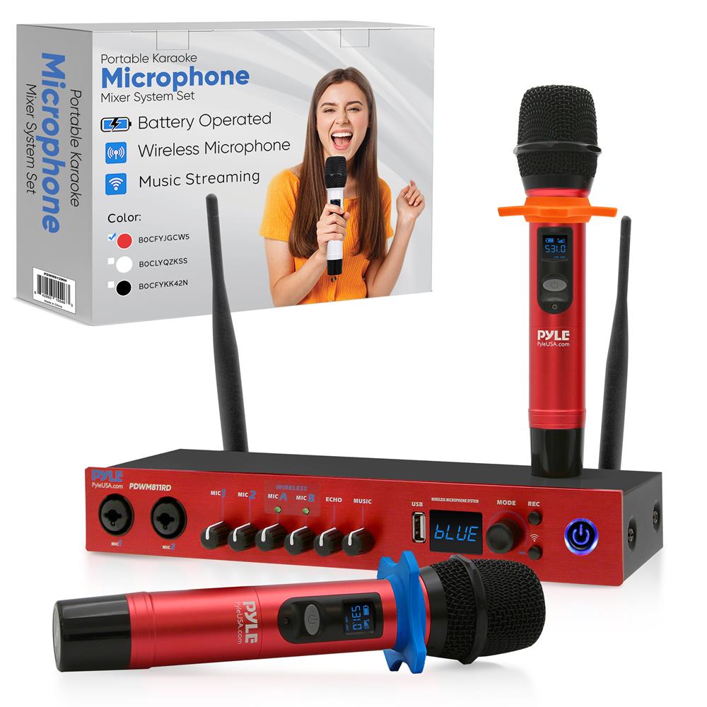 Portable Karaoke Microphone Mixer System with Bluetooth - Wireless Singing Machine for Home Parties, Travel & Professional Use - Perfect for Kids & Adults Entertainment