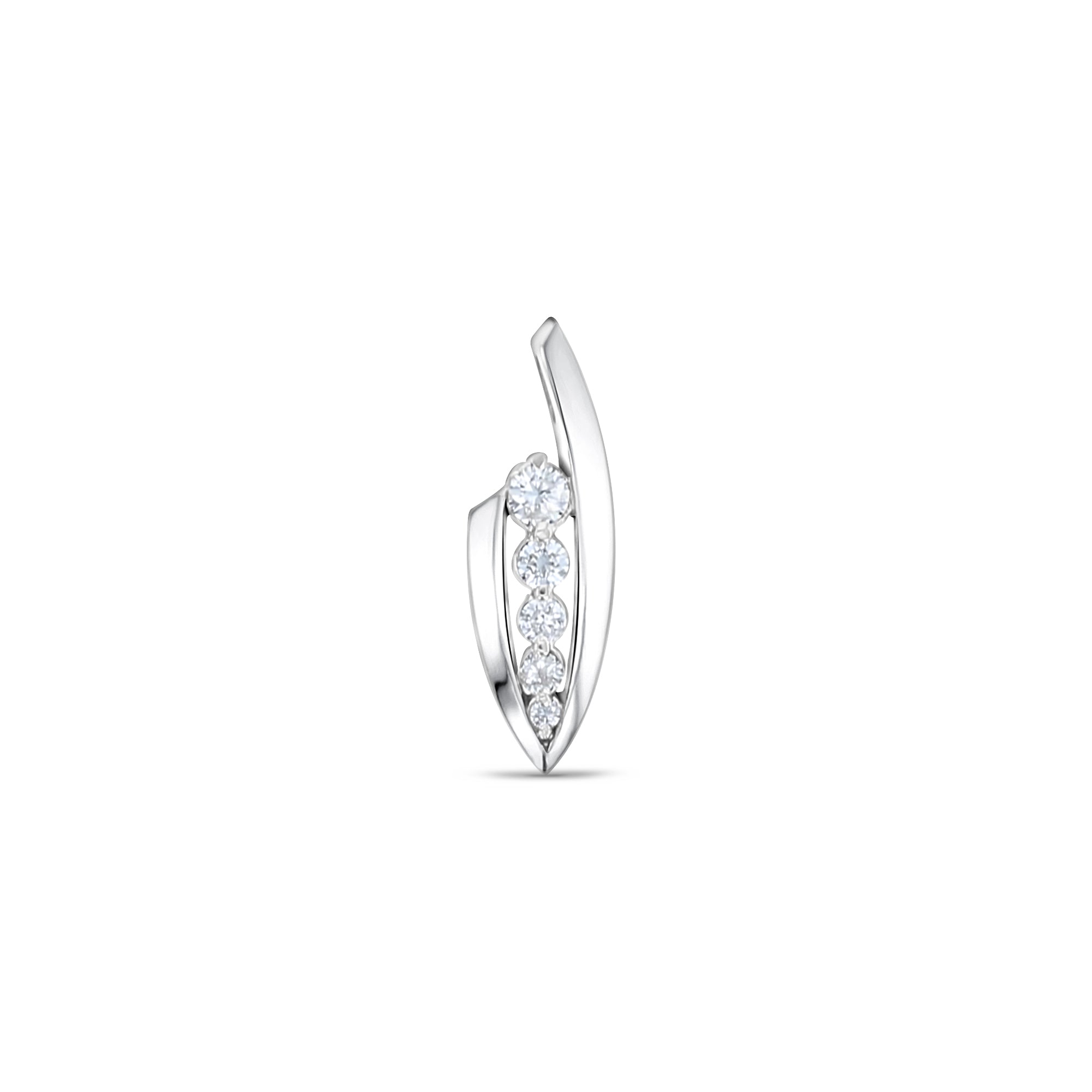 14K White Gold Modern Diamond Pendant Necklace .46cttw - Elegant Jewelry Gift for Women, Perfect for Anniversaries, Weddings & Special Occasions