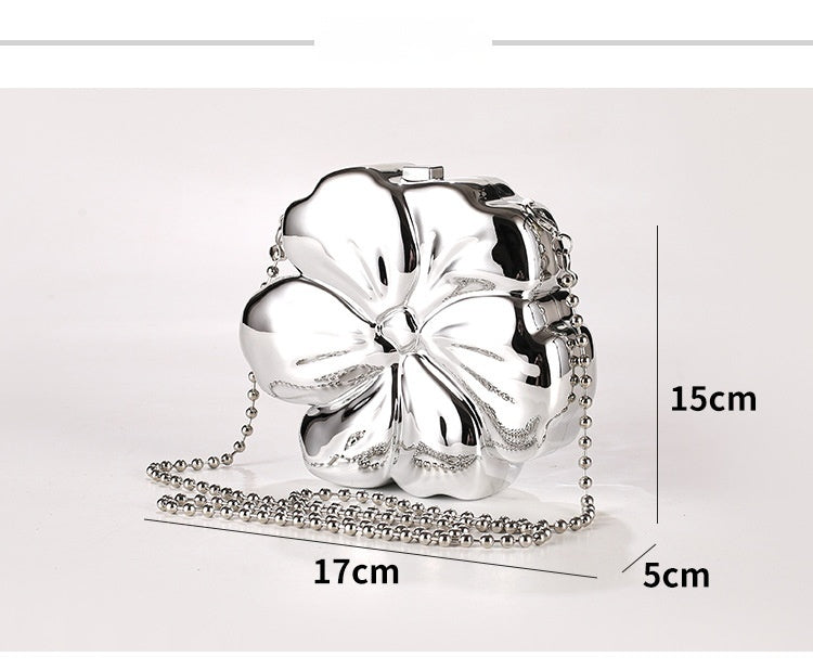 Stylish Flower Print Crossbody Bag with Mirror Plating - Fashionable Women's Handbag for Daily Use, Work, and Evening Out