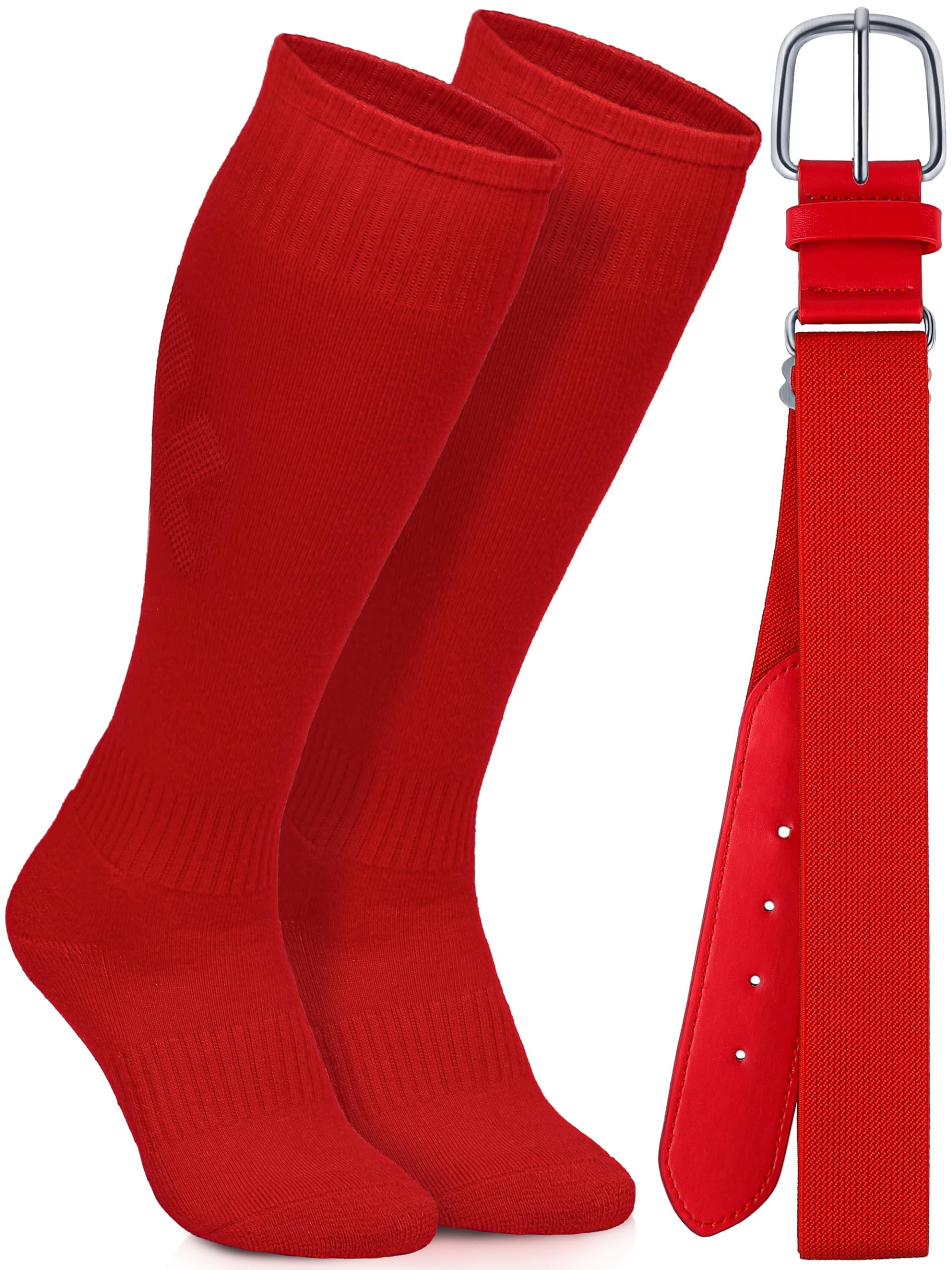 **Youth Adjustable Baseball Socks & Belt Combo Set for Boys & Girls – Perfect for Baseball, Softball & Sports Training**