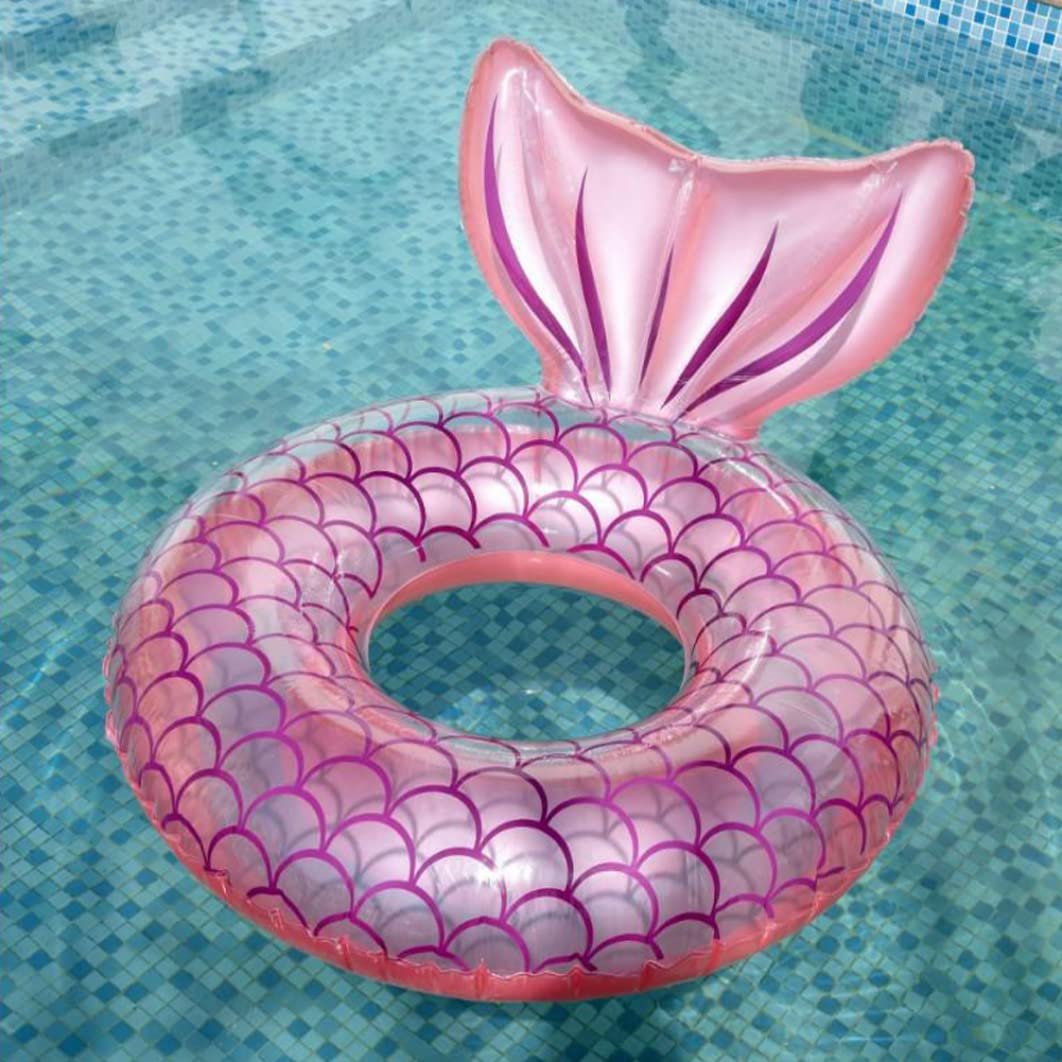 **Pink Inflatable Pool Float Tube for Adults - Summer Swim Ring for Swimming Pool, Beach Party & Outdoor Water Fun - Durable Party Supplies & Summer Toys**