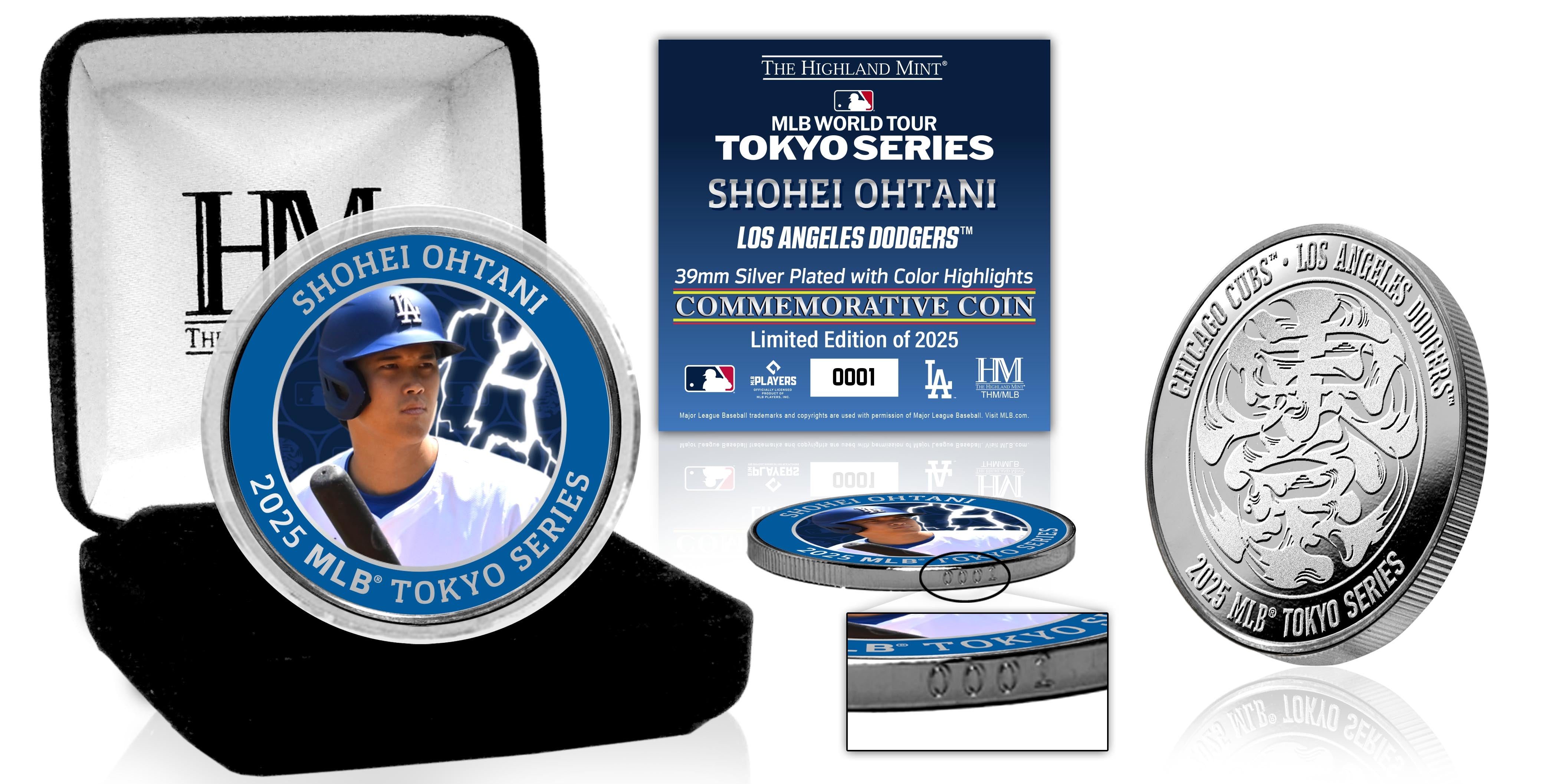 Shohei Ohtani 2025 Tokyo Series Silver Commemorative Coin - Limited Edition Collectible for Baseball Fans & Sports Memorabilia Enthusiasts