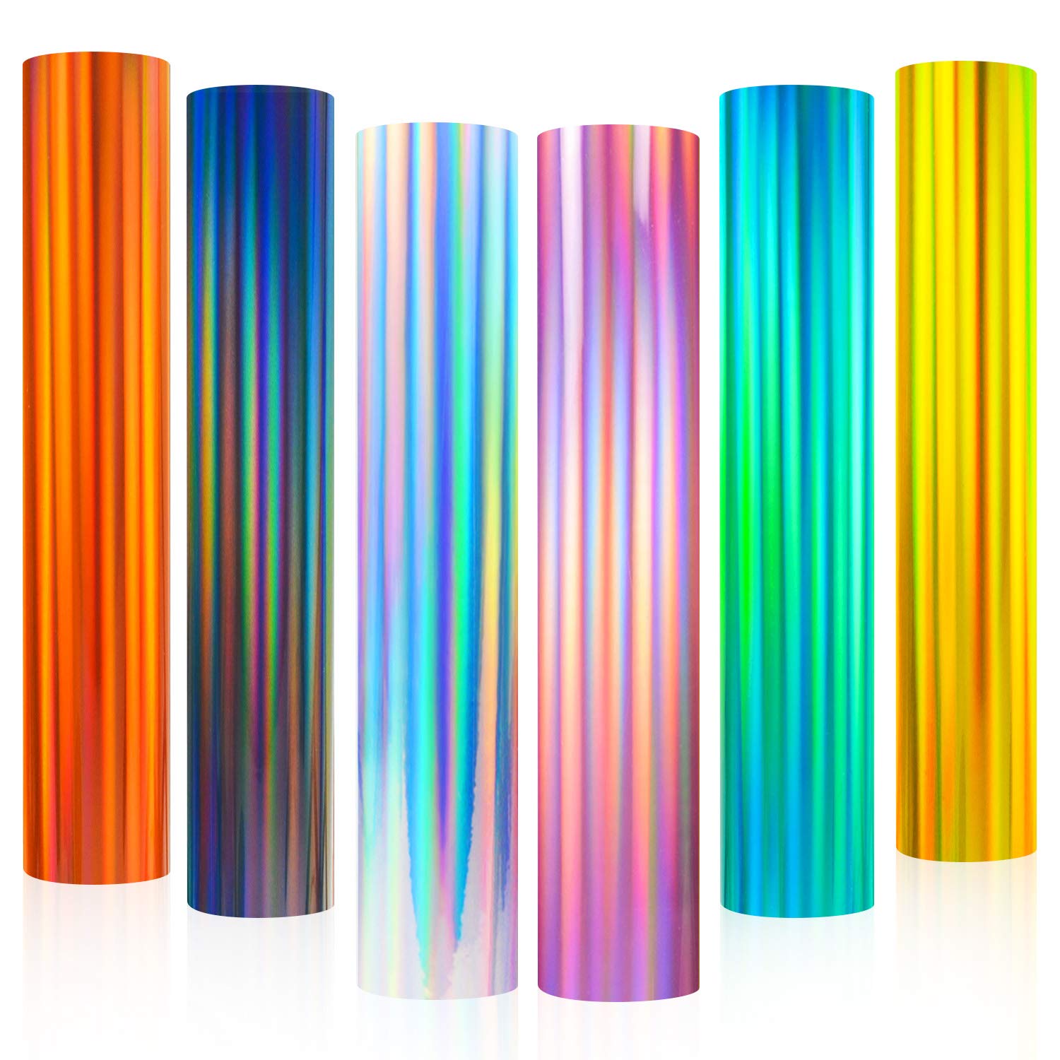 Holographic Glossy Rainbow Permanent Adhesive Craft Vinyl for Cricut & Cameo - DIY Tumbler Decals, Stickers, Scrapbooking - Perfect for Water Bottles, Laptop Skins, Phone Cases & Home Decor