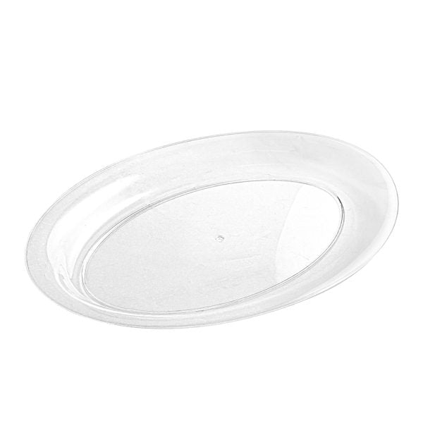 2 Pack Clear Oval Serving Dishes - Elegant Glass Appetizer Plates for Parties, Weddings, and Entertaining - Perfect for Cheese, Fruits, and Desserts
