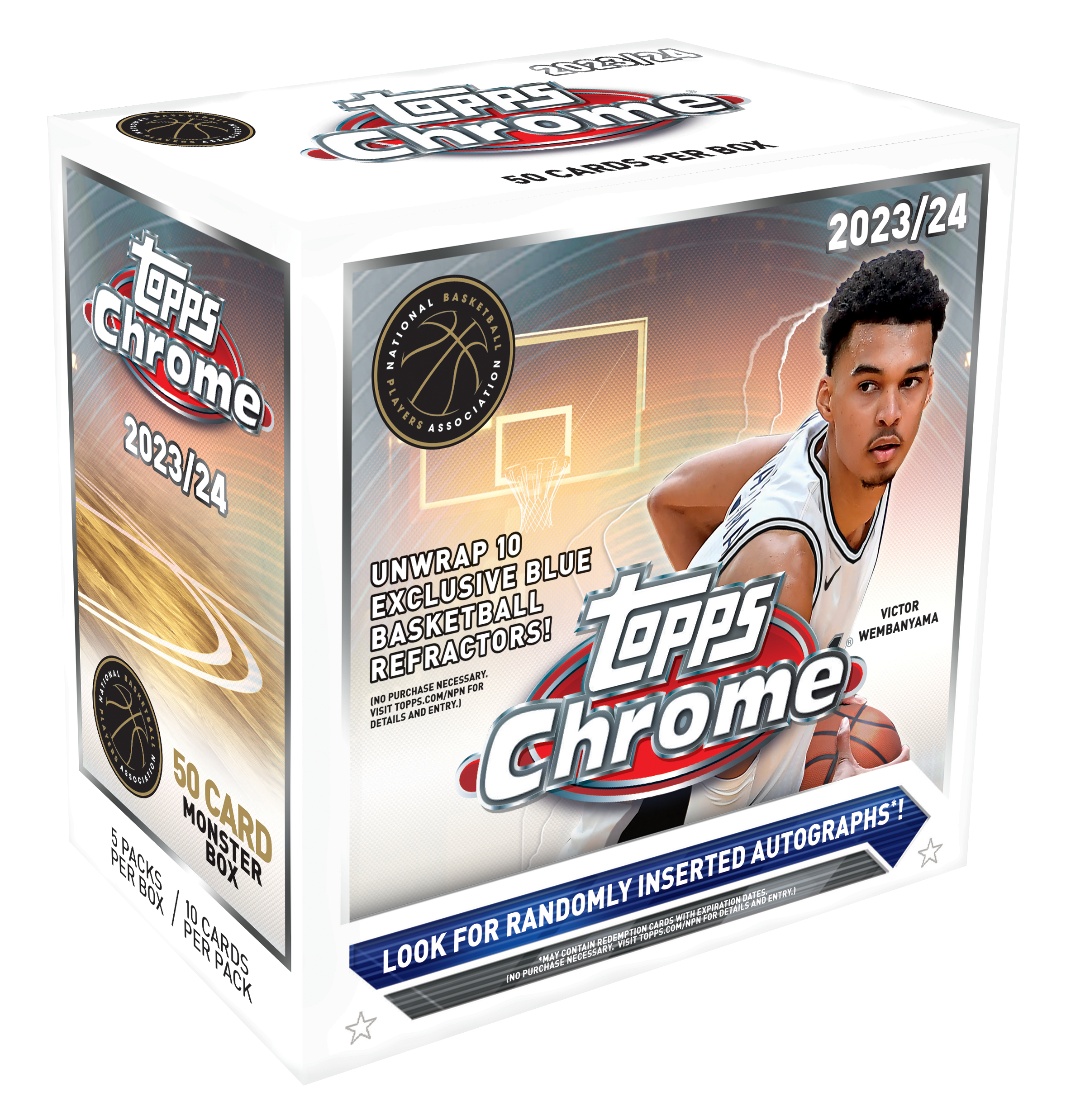 2023-24 Topps Chrome Basketball Mega Box - 12 Packs, 96 Cards - Collectible NBA Trading Cards for Fans & Collectors - Perfect for Gifts, Trading, and Display