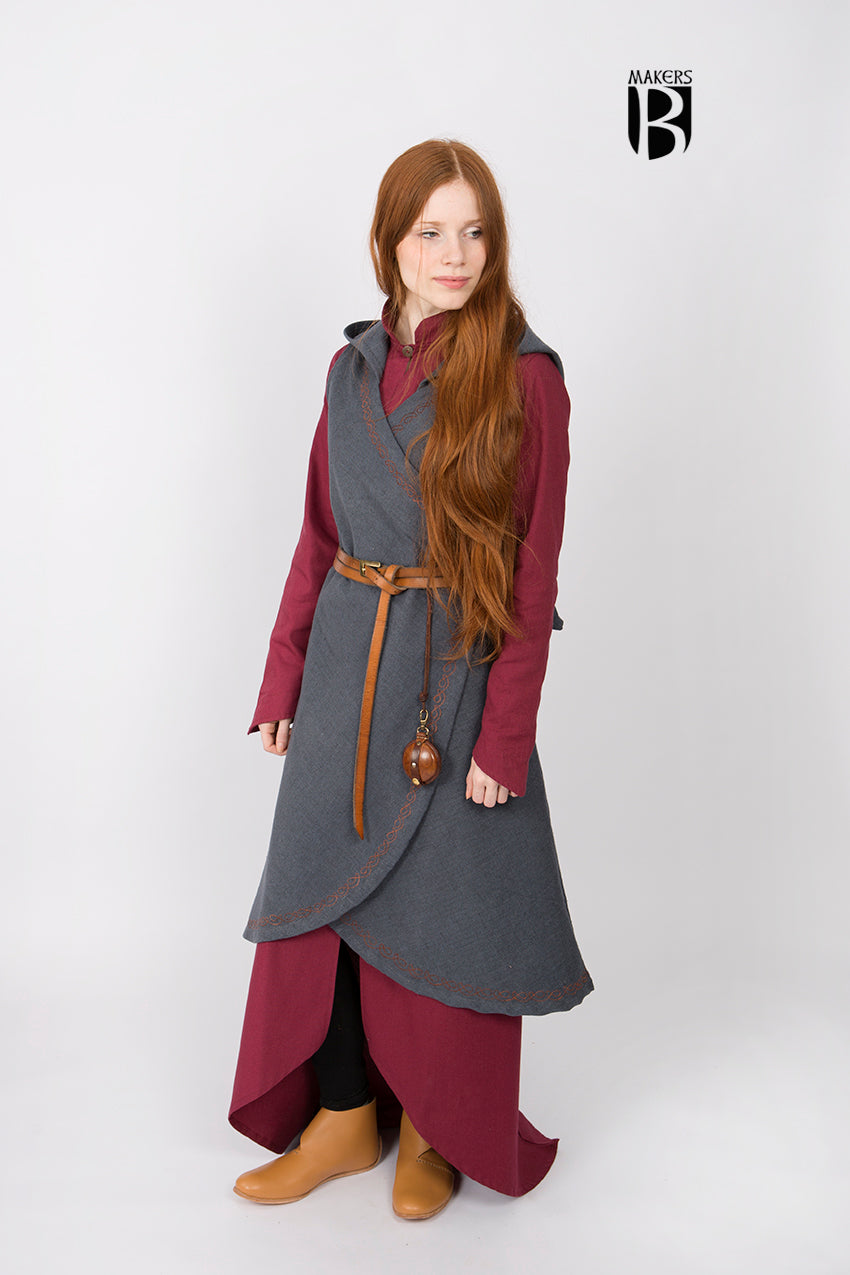 Elegant Wrap Dress Dala in Dark Grey - Perfect for Office, Date Night & Special Occasions