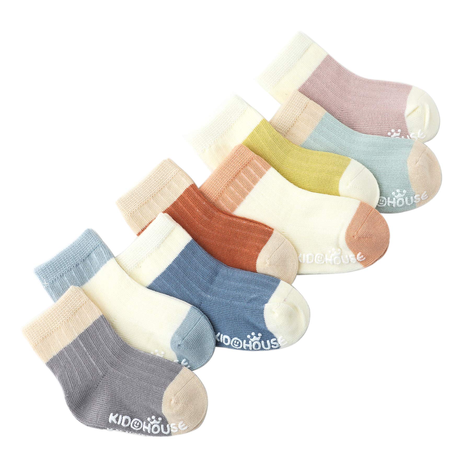 Belsmi Non-Slip Baby Socks for Boys & Girls - Soft Cotton Infant Socks with Grips for Crawling, Walking & Playtime