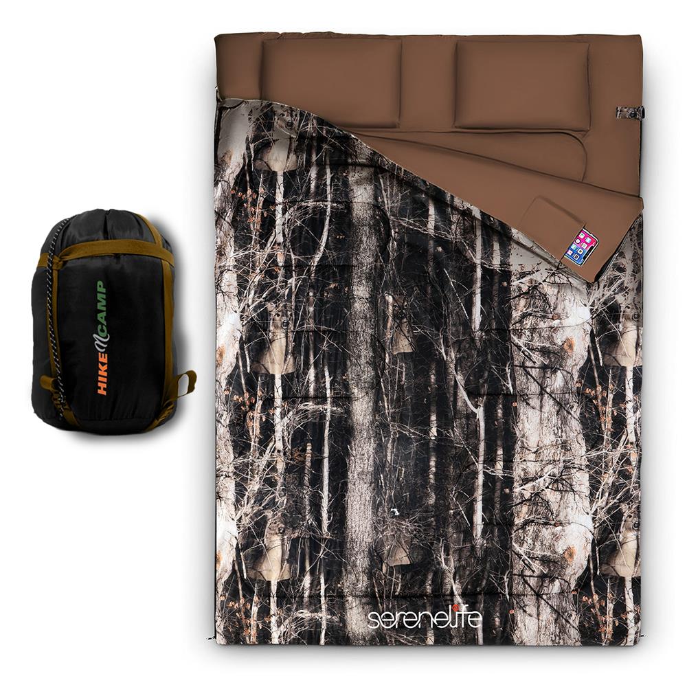 Double Sleeping Bag for Camping & Backpacking - Lightweight, Waterproof & Warm for 2 Persons - Perfect for Couples, Hiking & Outdoor Adventures