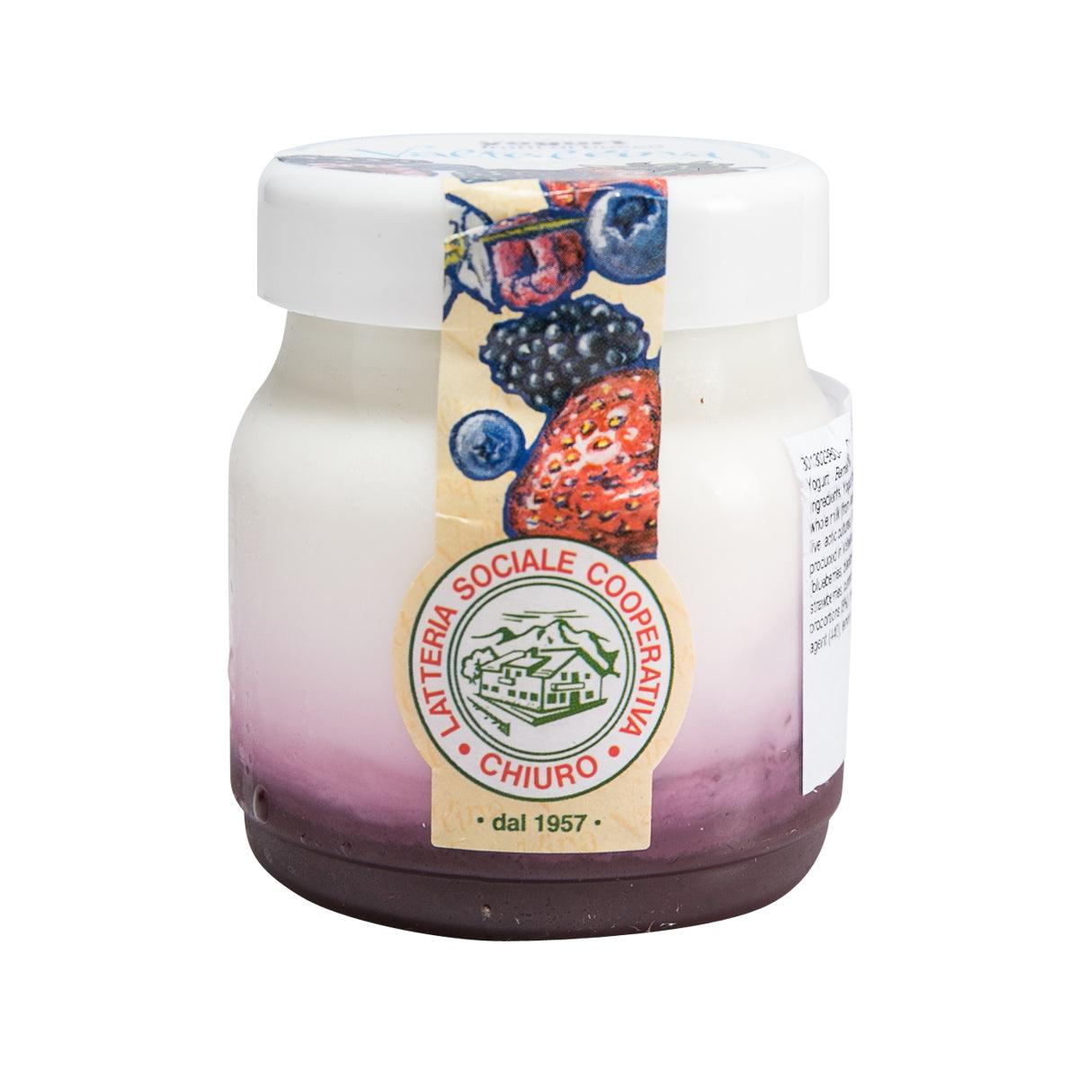 CHIURO VALTELLINA Yogurt with Mixed Berries (150g) - Delicious & Healthy Snack for Breakfast, Dessert, or On-the-Go