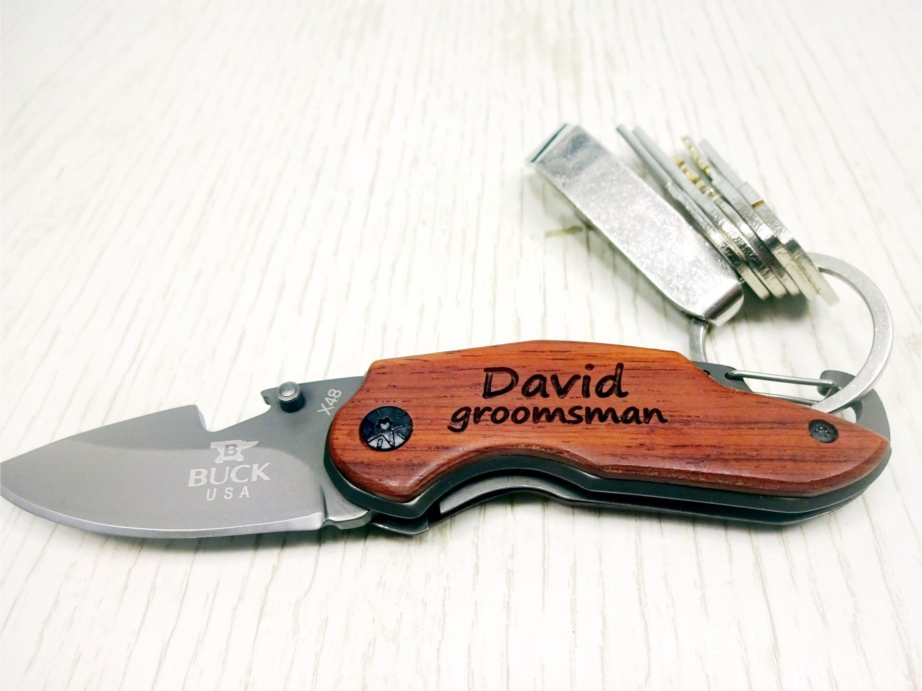 10-Piece Personalized Pocket Knife Set - Engraved Groomsmen Gifts for Dad, Husband, Brother & Boyfriend - Perfect for Weddings, Anniversaries & Outdoor Adventures