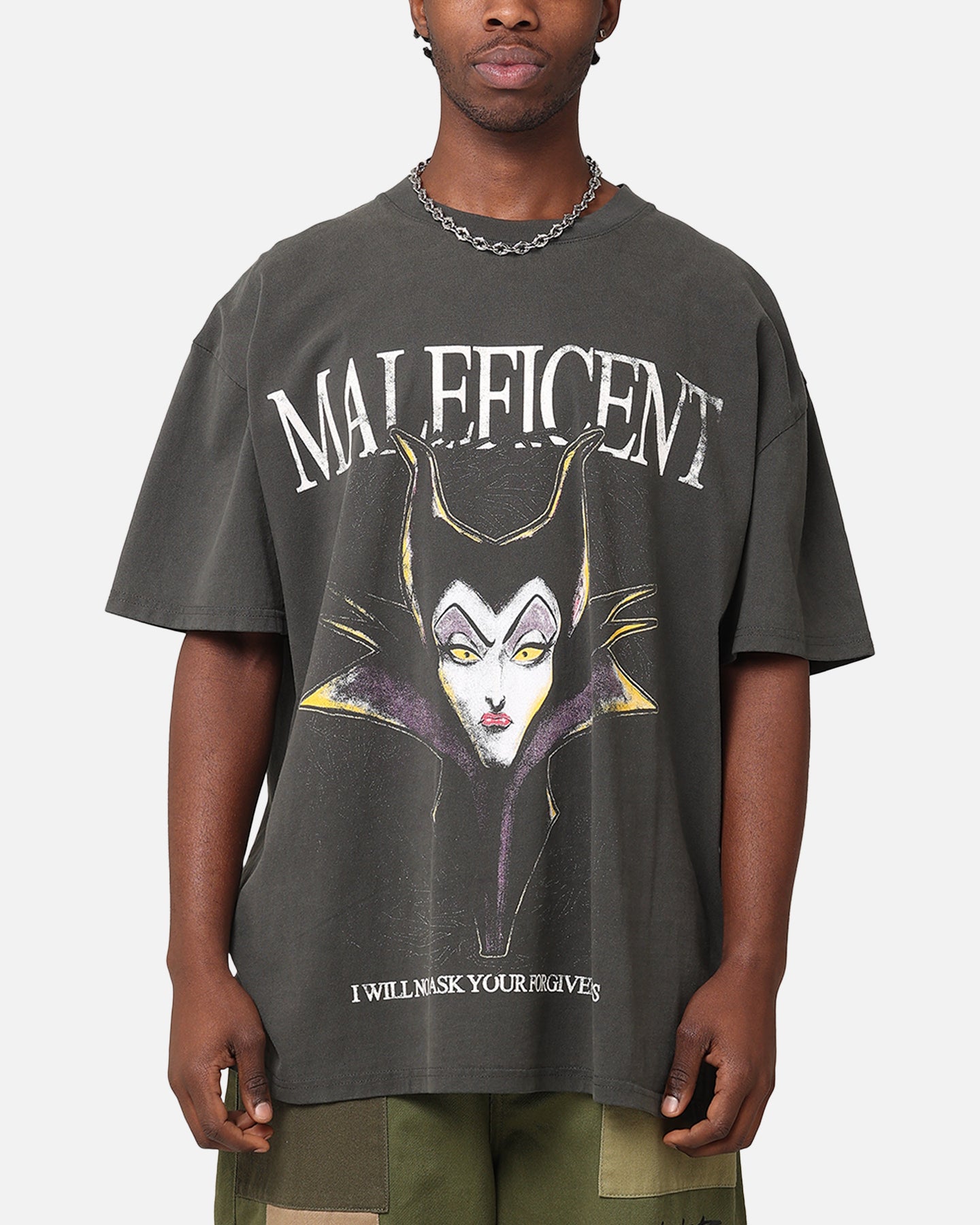 Vintage Disney Maleficent Graphic T-Shirt for Women - Soft Heavyweight Cotton Tee - Black Wash - Perfect for Cosplay, Halloween & Casual Wear