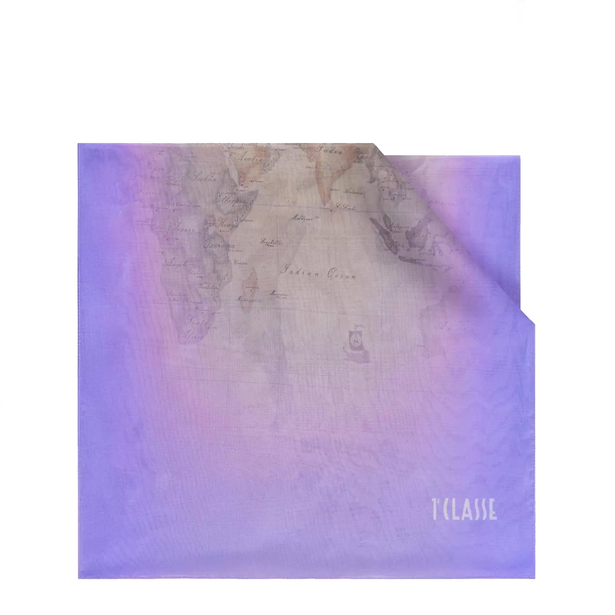 Alviero Martini 1a Classe Geo Sfumato Scarf - 48x180 cm Petunia Color (S5331716) - Luxury Fashion Accessory for Women, Perfect for Fall & Winter Outfits