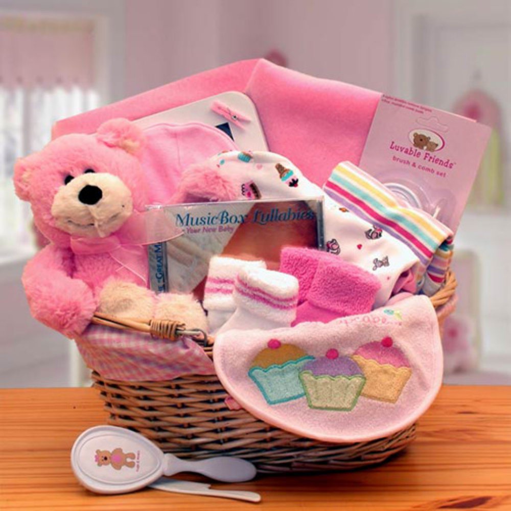Simply The Baby Basics Newborn Gift Basket - Baby Shower Present Set with Essentials for New Moms | Perfect Welcome Home Gift for Infants & New Parents | Nursery, Hospital, or Home Use