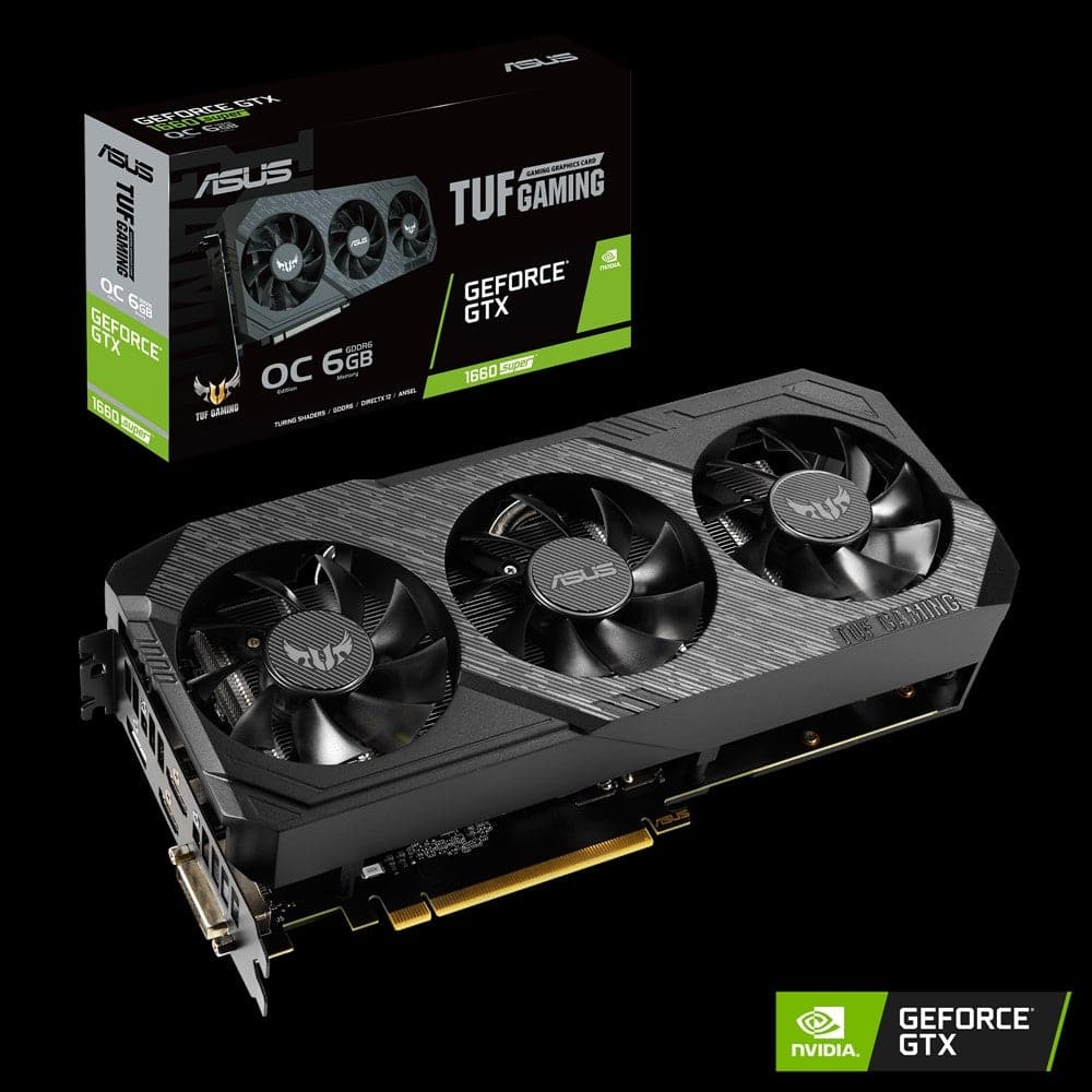 ASUS TUF Gaming GeForce GTX 1660 Super OC Edition 6GB GDDR6 Graphics Card - High Performance for 1080p Gaming, Streaming & Content Creation