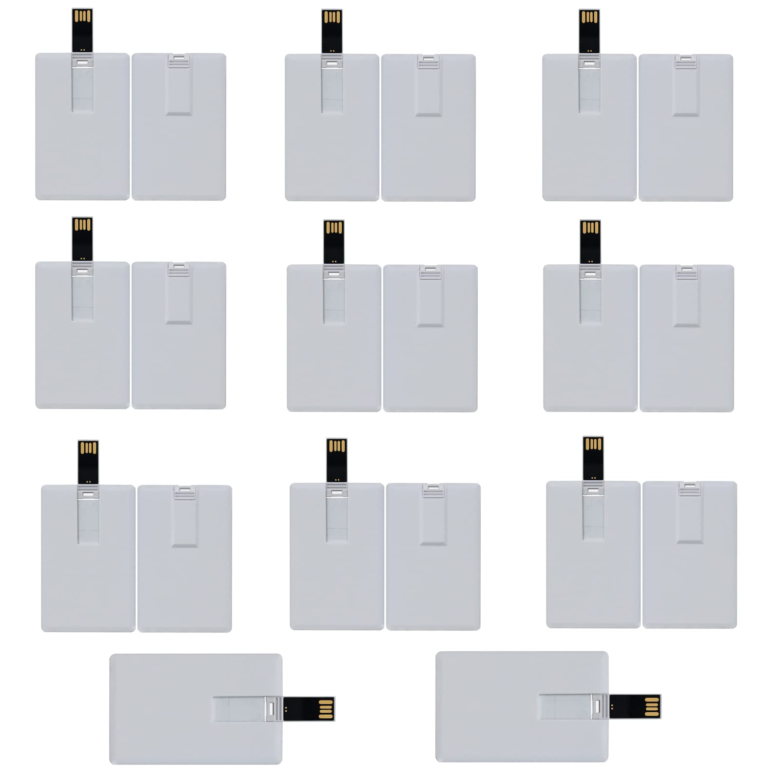 8GB USB Flash Drive 100 Pack - Bulk USB 2.0 Flash Memory Sticks with MLC Chip - 20MB/s Read & 8MB/s Write Speed - Credit Card Size, Water Resistant & Lightweight - Perfect for Business Promotions, School Projects & Data Storage