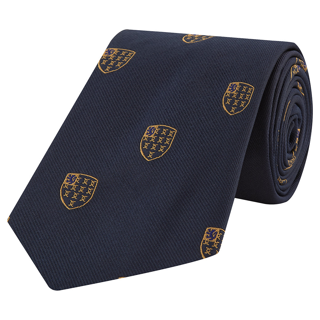 Lincoln's Inn Crest Navy & Gold Silk Tie – Premium Men's Necktie for Business, Formal Events & Gifts – Perfect for Lawyers, Professionals & Graduation Ceremonies