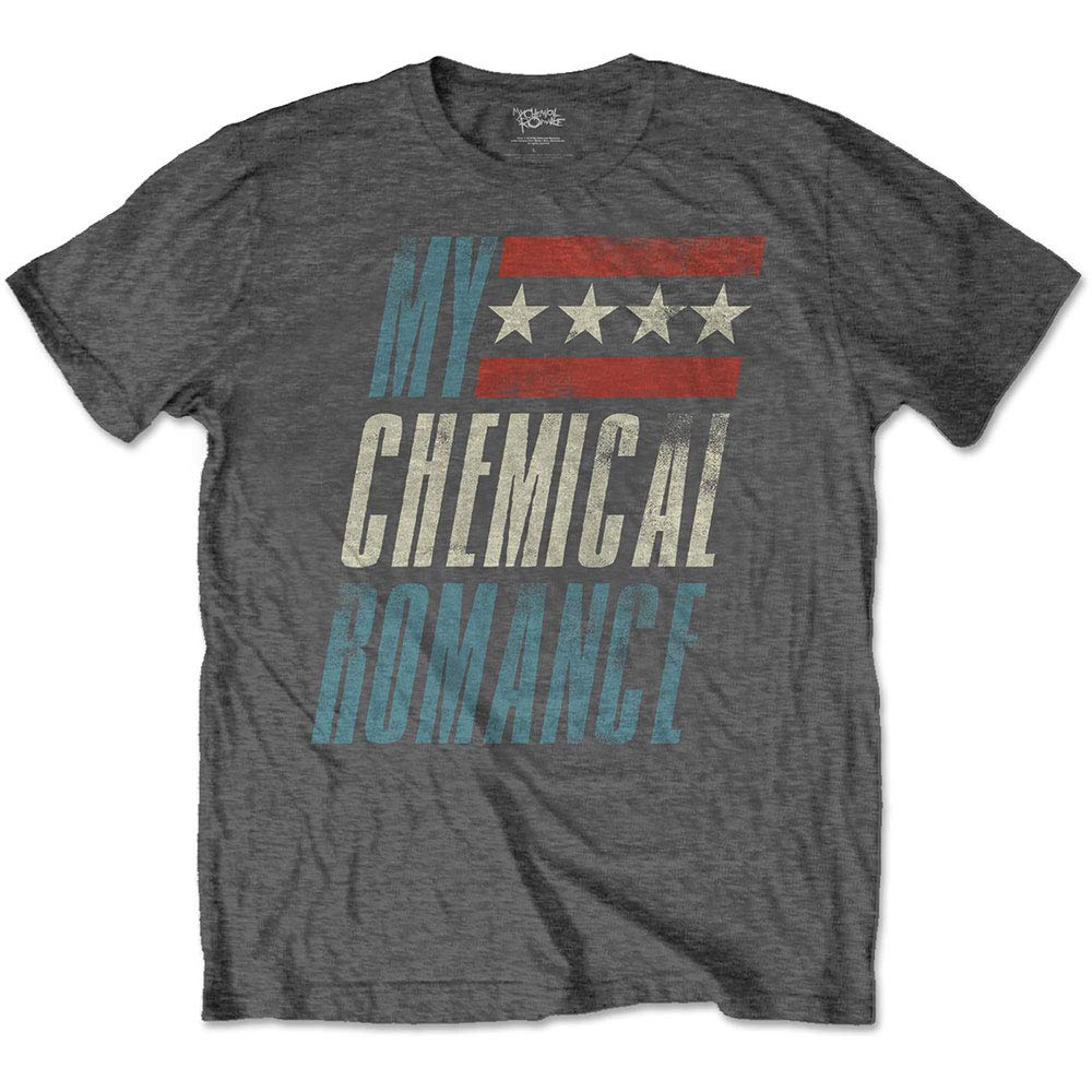 My Chemical Romance Men's Raceway Slim Fit Band T-Shirt - XXL Charcoal Gray - Soft Cotton Vintage Rock Tee for Concerts & Casual Wear