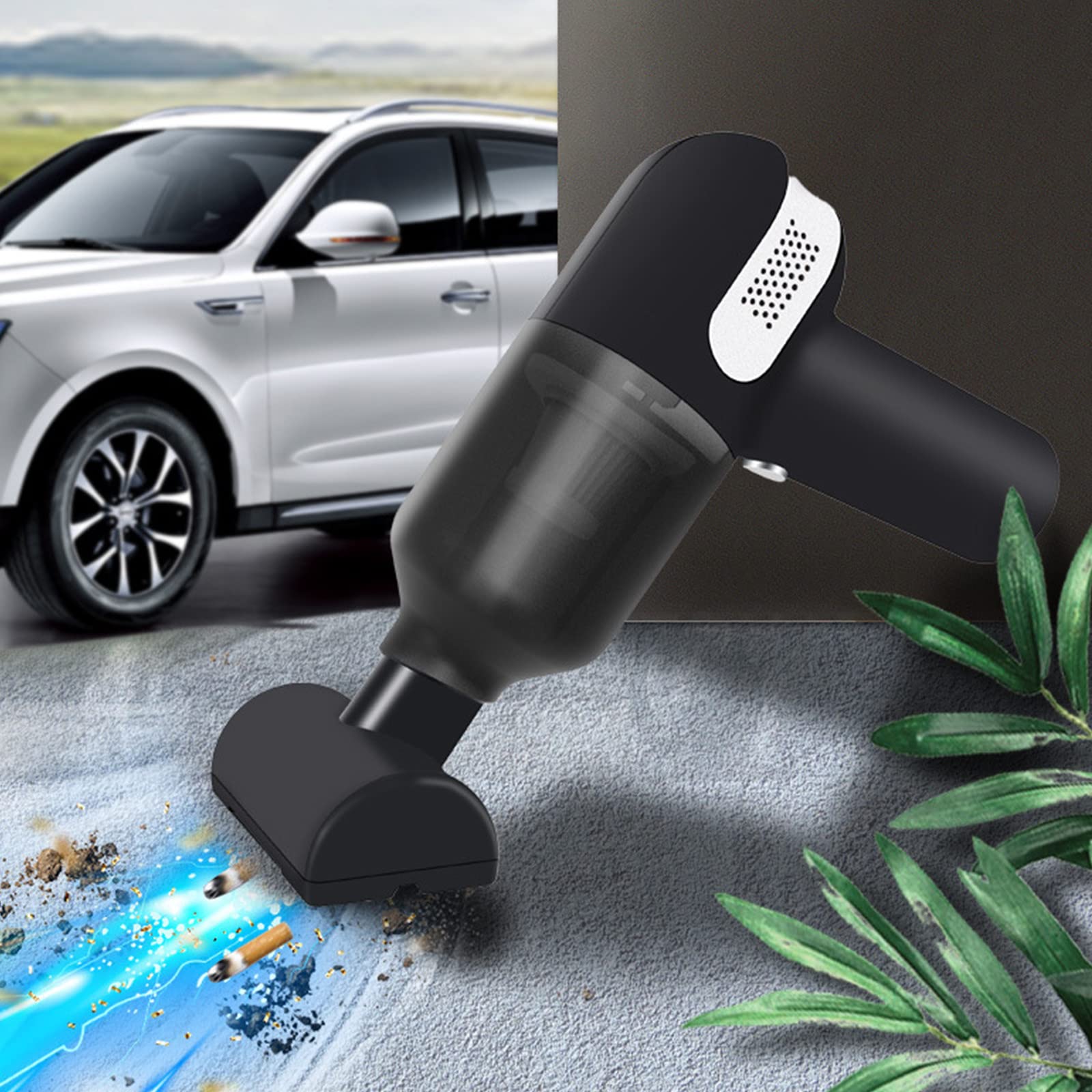 Kimanli Cordless Car Vacuum - 5000PA Strong Suction, USB Rechargeable for Pet Hair & Car Cleaning
