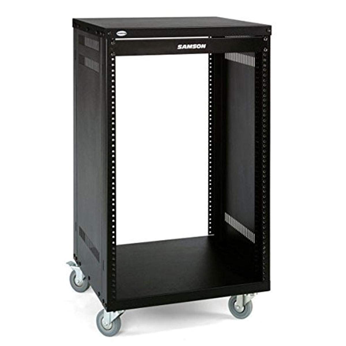 Samson SRK16 Universal Black Studio Rack Stand for Audio Equipment - Perfect for Home Studios, DJ Setups & Professional Recording