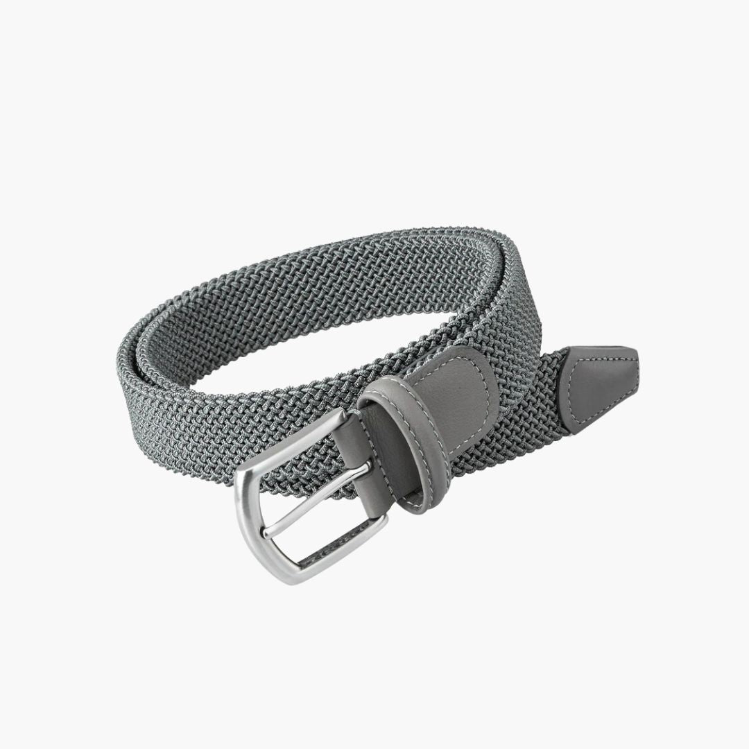 3.5cm Wide Woven Elastic Belt for Women & Men - Adjustable Waistband Strap - Grey Fashion Accessory - Perfect for Pants, Skirts, Dresses and DIY Sewing Projects