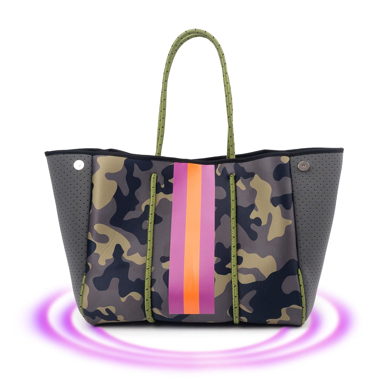 IBEE Neoprene Tote Bag for Women - Large Foldable Beach & Pool Bag