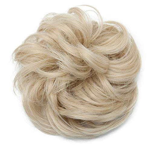 ZSH Synthetic Hair Scrunchies - 6 Pack Invisible Hair Bun Wrap, Ponytail Extension & Updo Hairpiece for Women (Color 24-613) - Perfect for Daily Styling, Work, Parties & Special Occasions