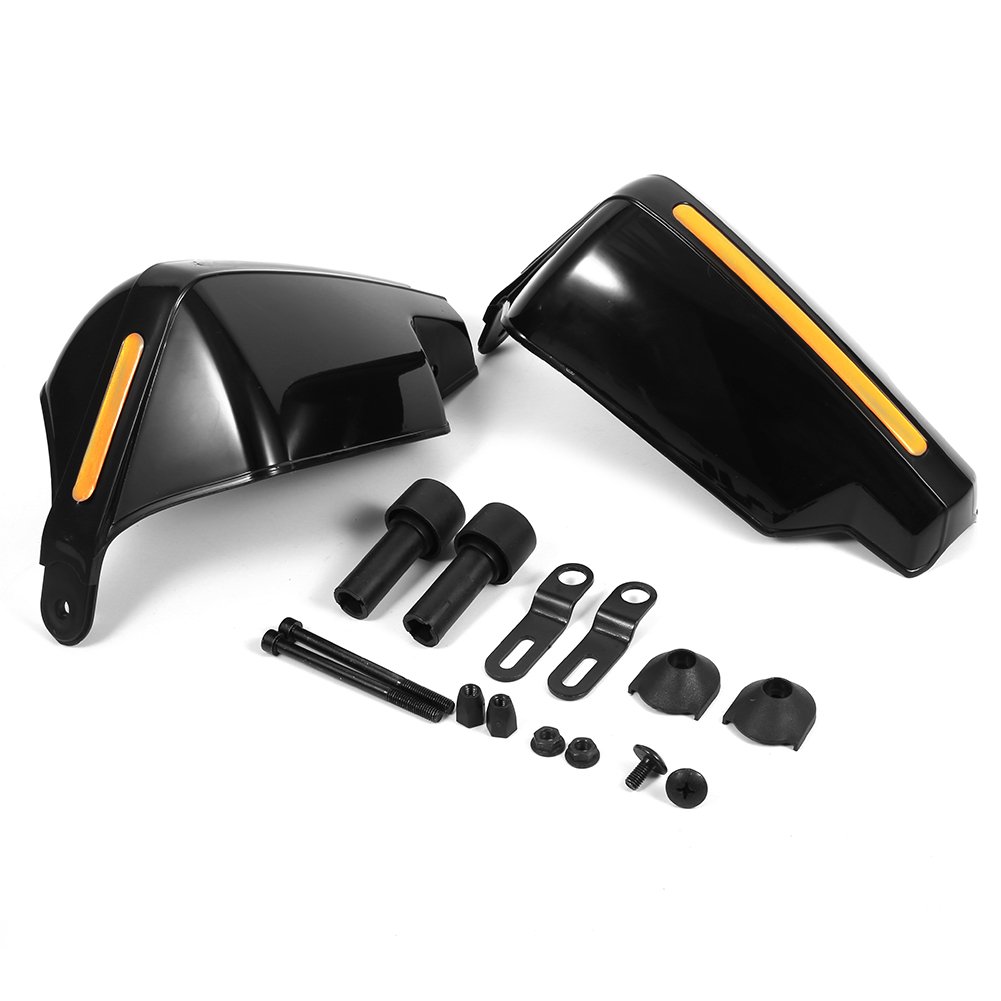 Universal Motorcycle Hand Guards - Black, for Off-Road & Street Riding Protection
